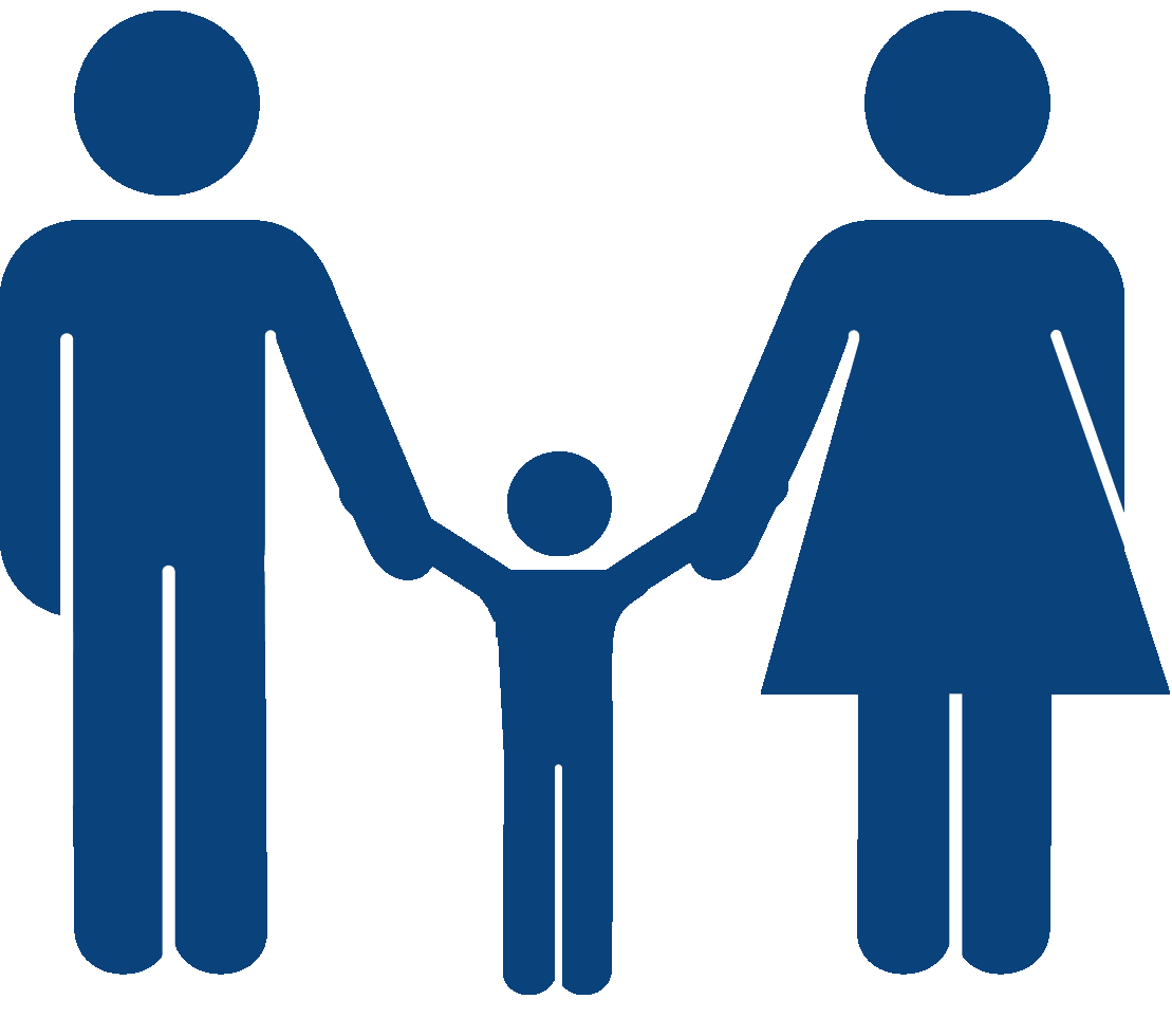 Blue-family-icon-mum-dad-child