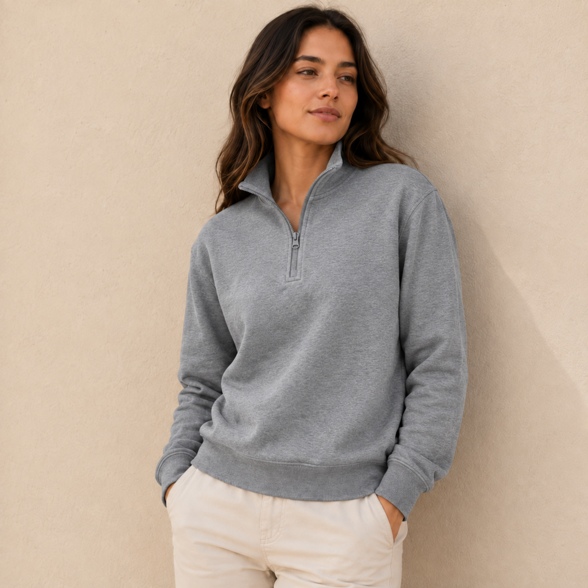 Next Level Premium Quarter Zip Sweatshirt
