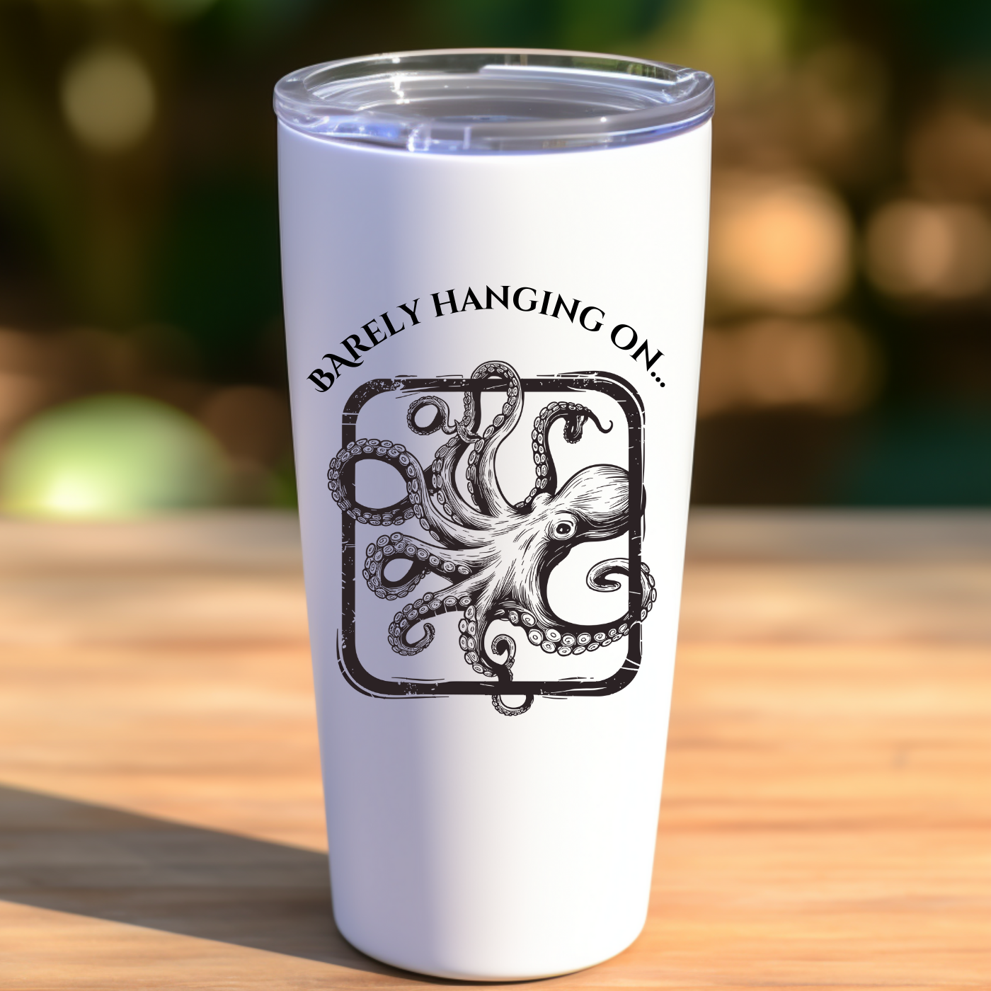 Barely Hanging On Mugs