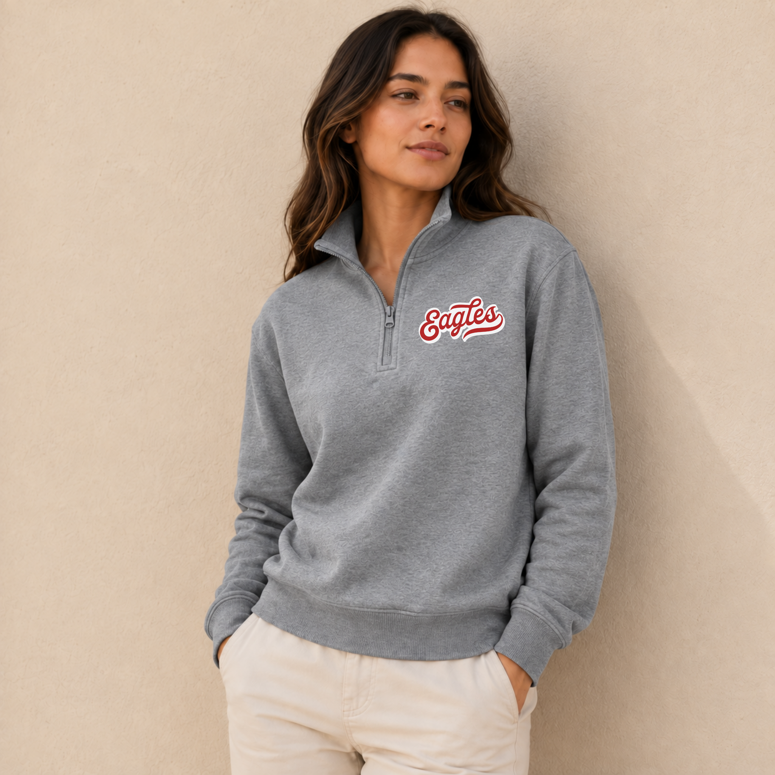 Eagles Retro Script Quarter Zip