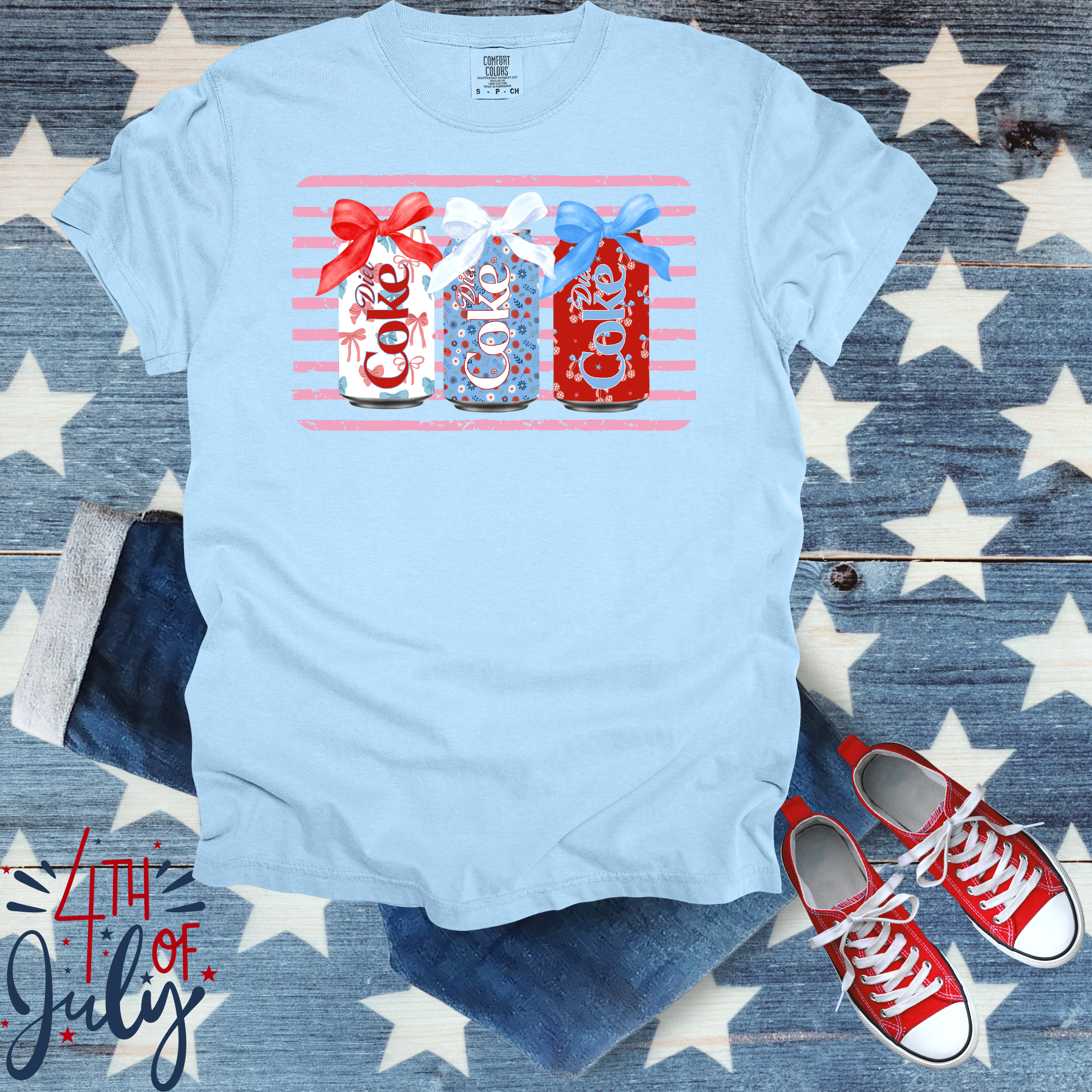 Red, White, & Diet Coke Pink Stripe