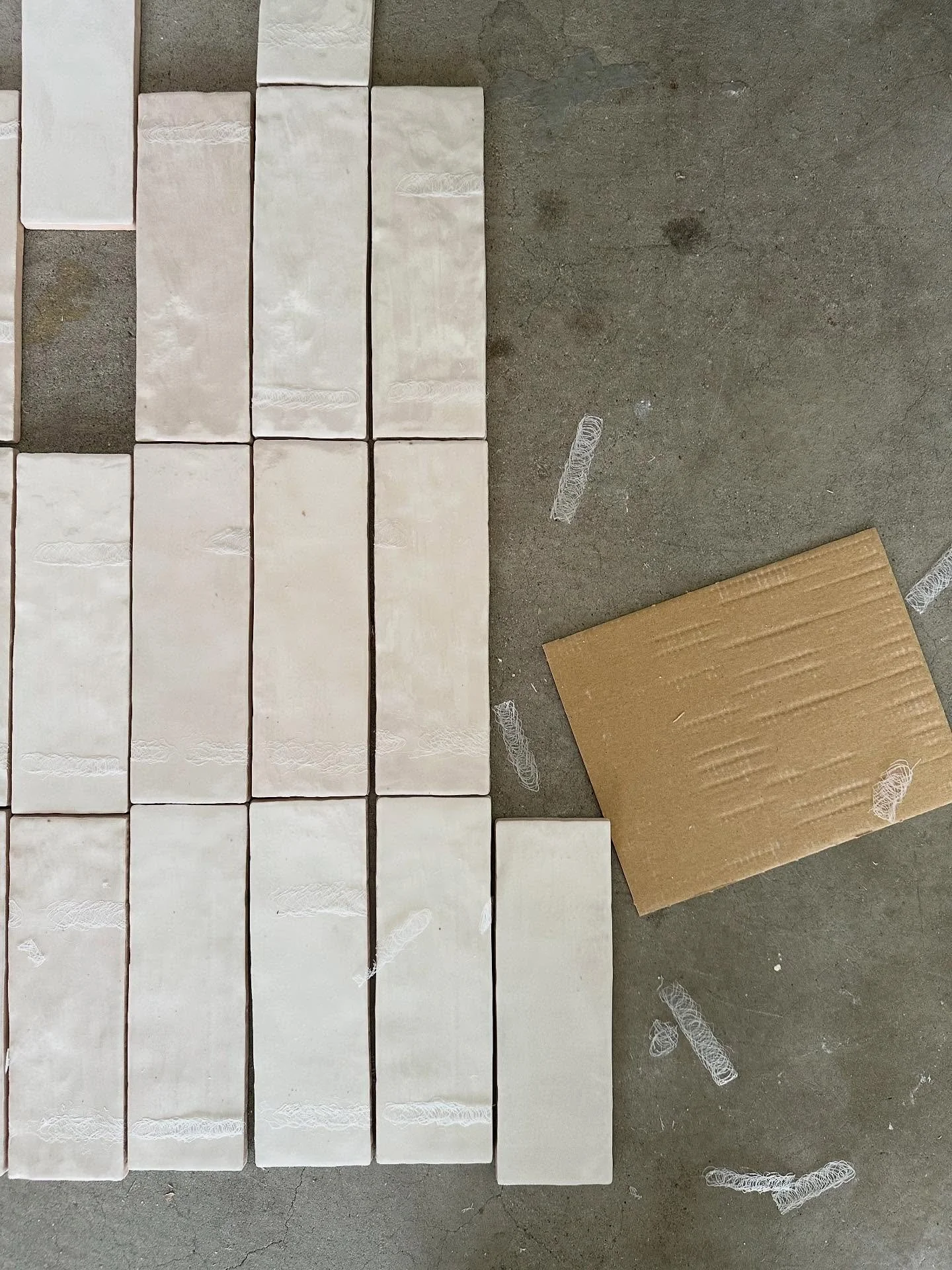 Today&rsquo;s Site Visit: Tiles set, slabs reviewed, grout chosen. ✔️