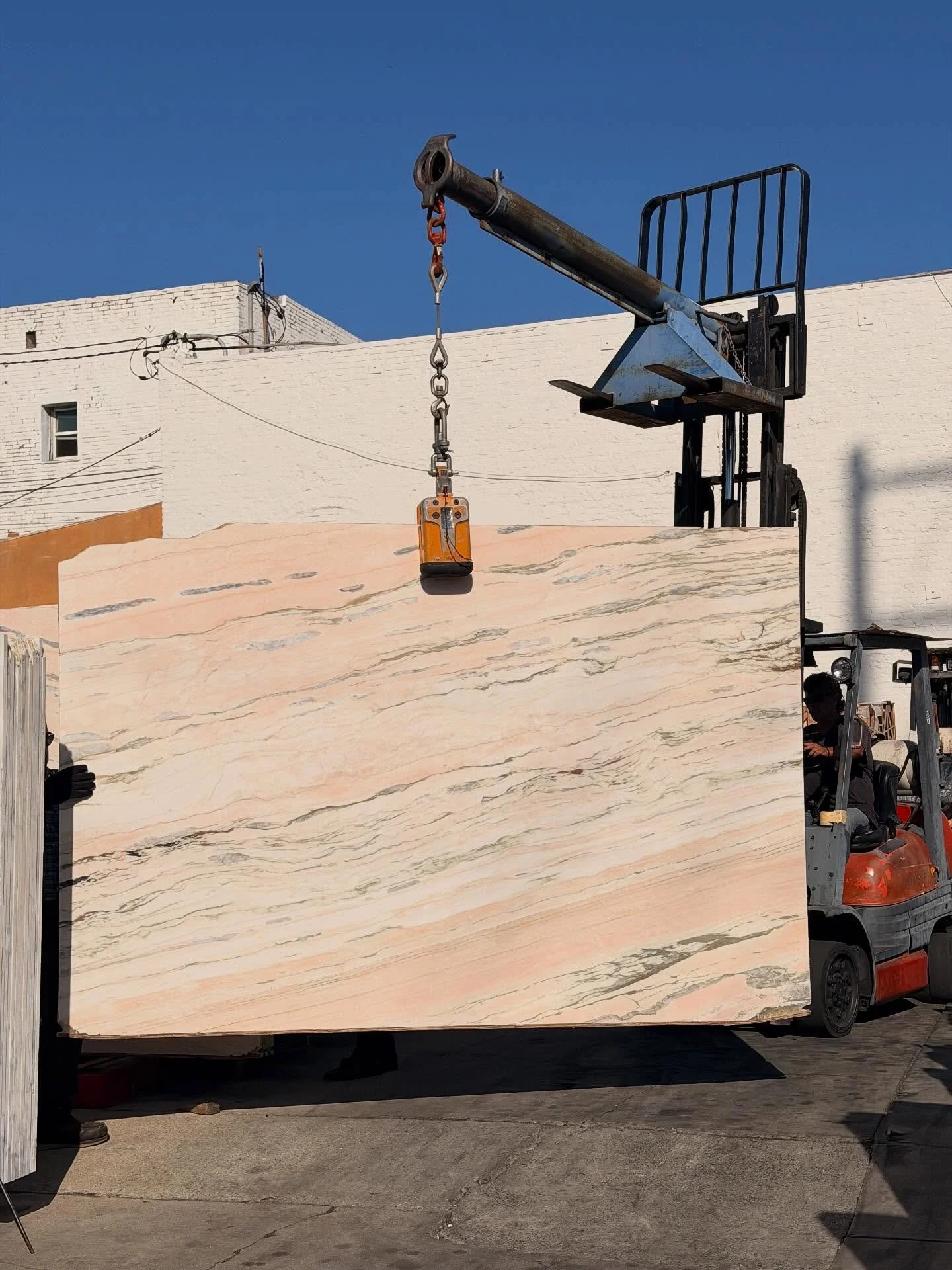 Slab yard scouting + bathroom layouts&mdash;design in motion with my sidekick