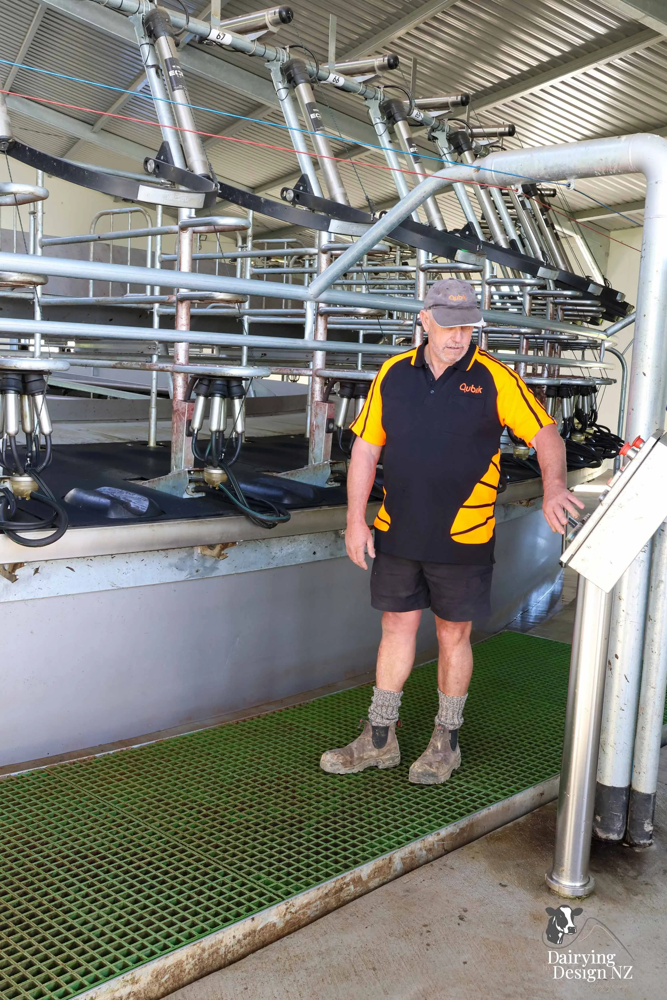  South Waikato rotary dairy shed development designed for efficient milking and cow flow built by Don Chapman Waikato Ltd, featuring a Moa Rotary Platform, yard work by Leask Engineering, feed pad by K&amp;B Builders, electrical work by Laser Electri