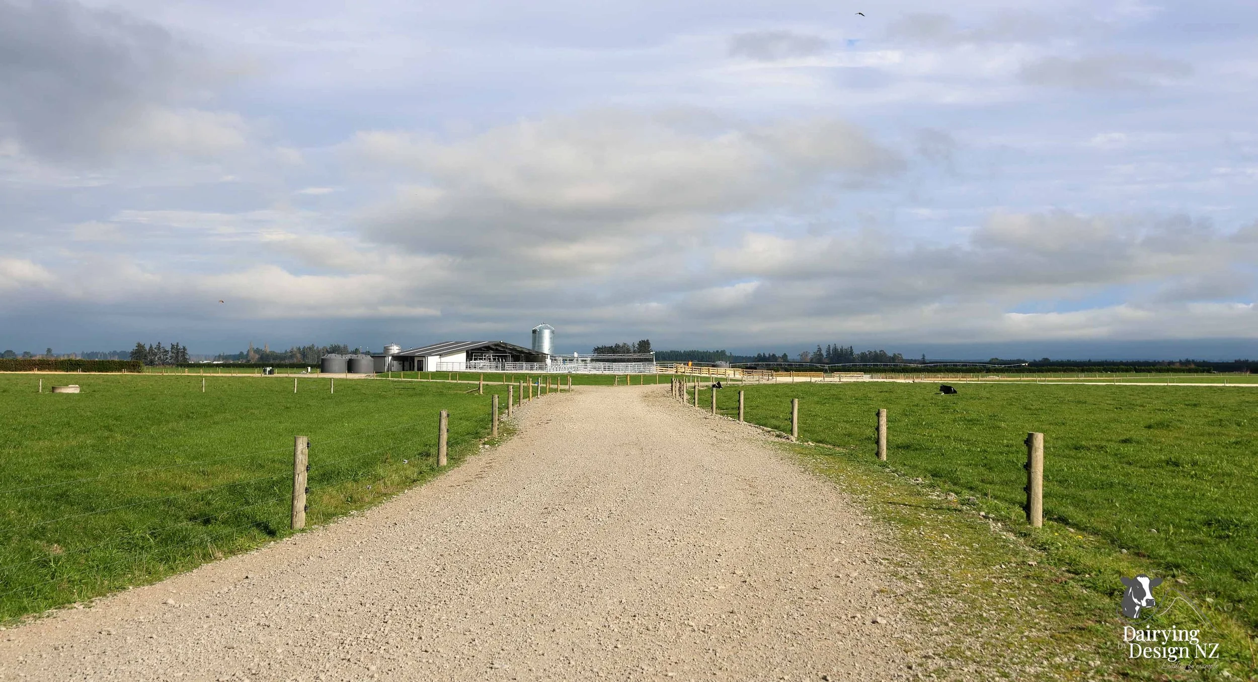  Canterbury rotary dairy shed development designed for efficient milking and cow flow built by Rural Building Solutions, featuring a Donald Engineering Rotary Platform, Earthworks by Densem Contracting 2010 Ltd, Refrigeration by Dairycool, Feed silos