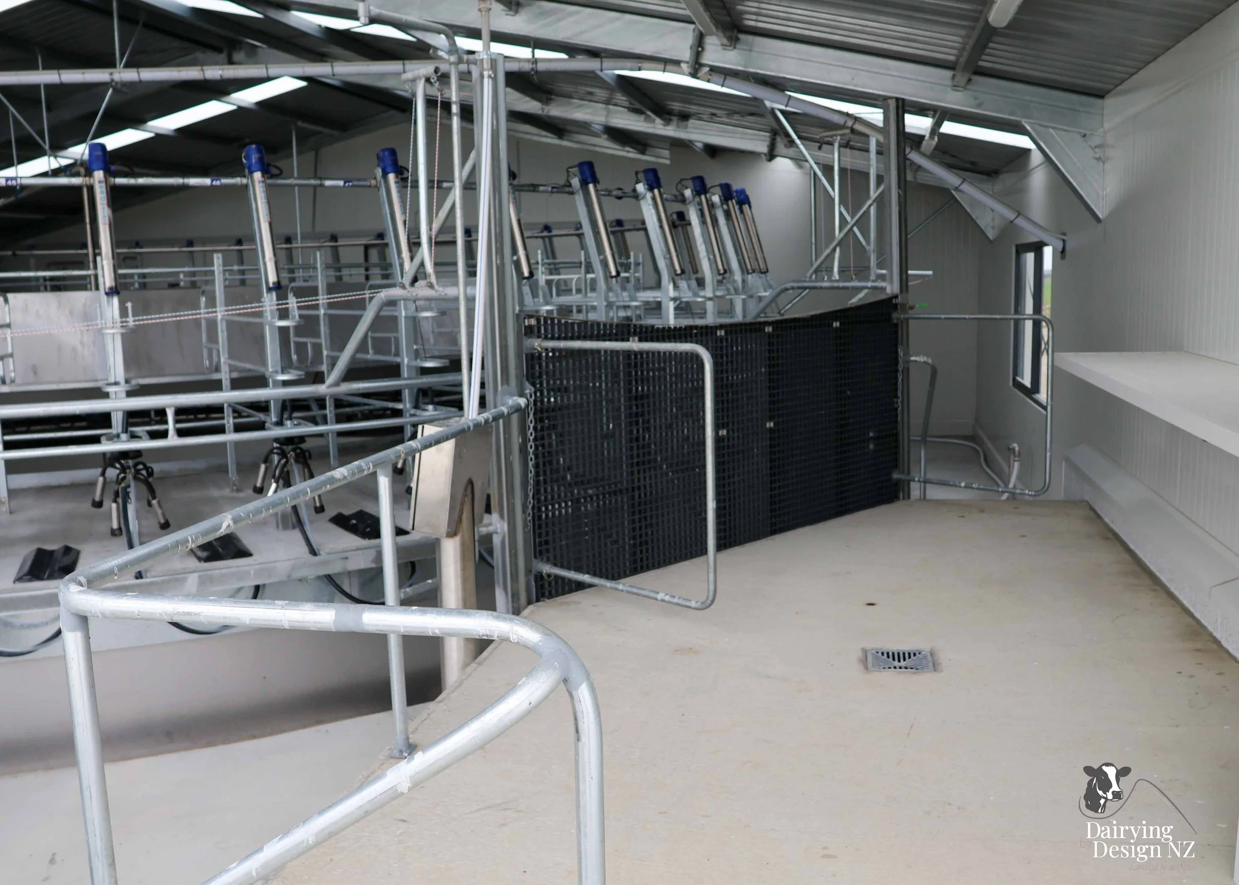  Canterbury rotary dairy shed development designed for efficient milking and cow flow built by Rural Building Solutions, featuring a Donald Engineering Rotary Platform, Earthworks by Densem Contracting 2010 Ltd, Refrigeration by Dairycool, Feed silos