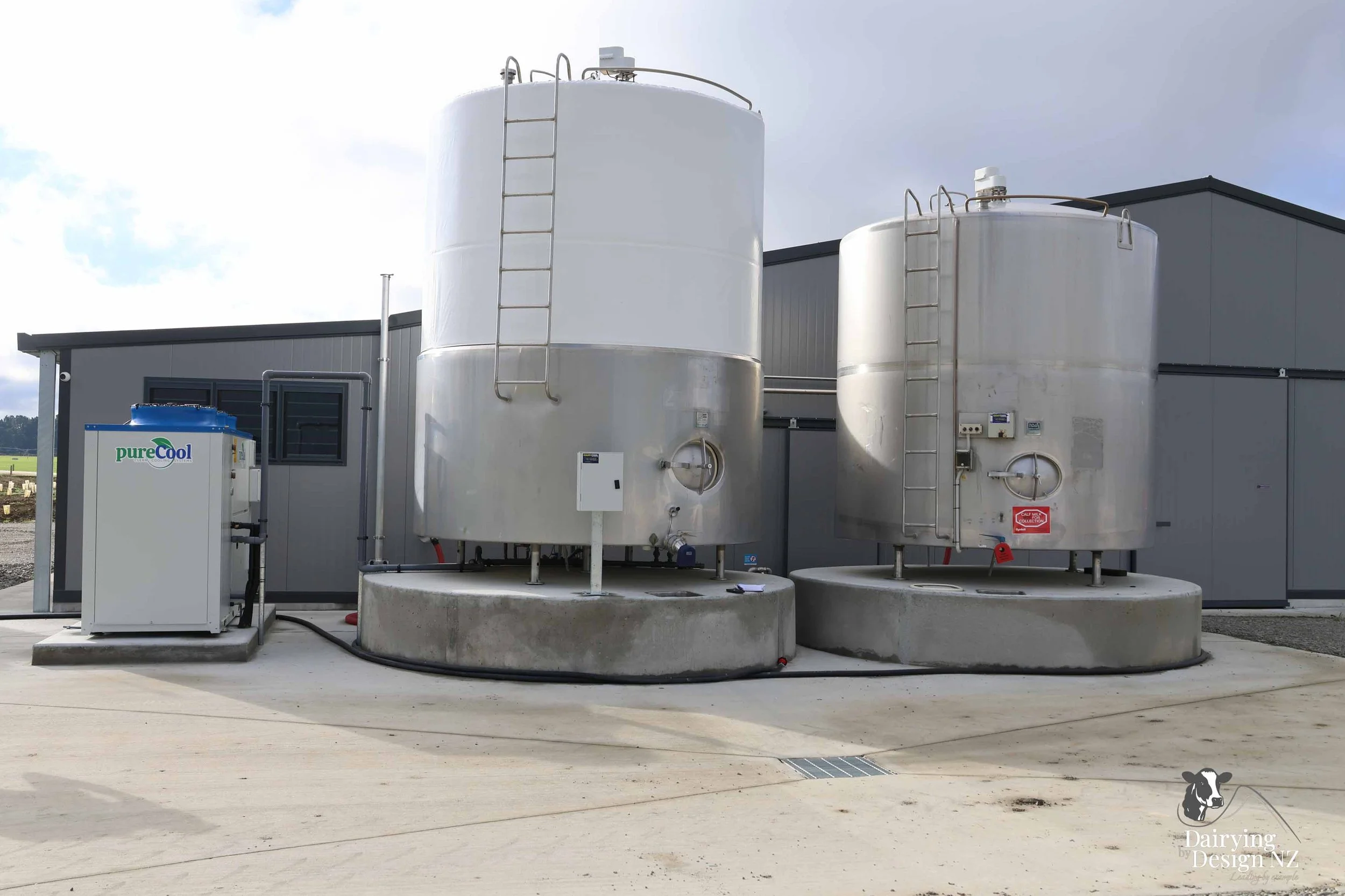  Canterbury rotary dairy shed development designed for efficient milking and cow flow built by Rural Building Solutions, featuring a Donald Engineering Rotary Platform, Earthworks by Densem Contracting 2010 Ltd, Refrigeration by Dairycool, Feed silos