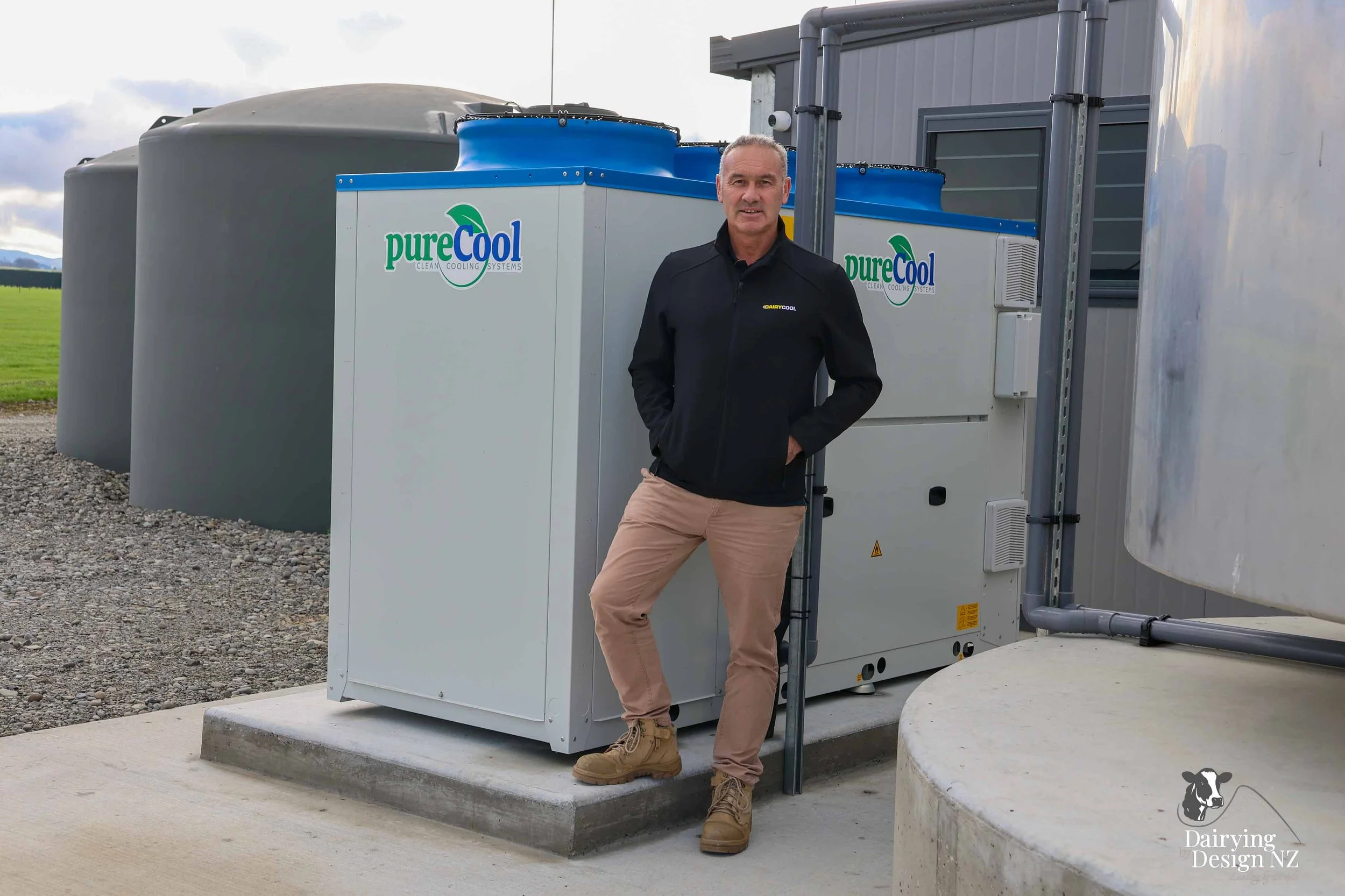  Canterbury rotary dairy shed development designed for efficient milking and cow flow built by Rural Building Solutions, featuring a Donald Engineering Rotary Platform, Earthworks by Densem Contracting 2010 Ltd, Refrigeration by Dairycool, Feed silos