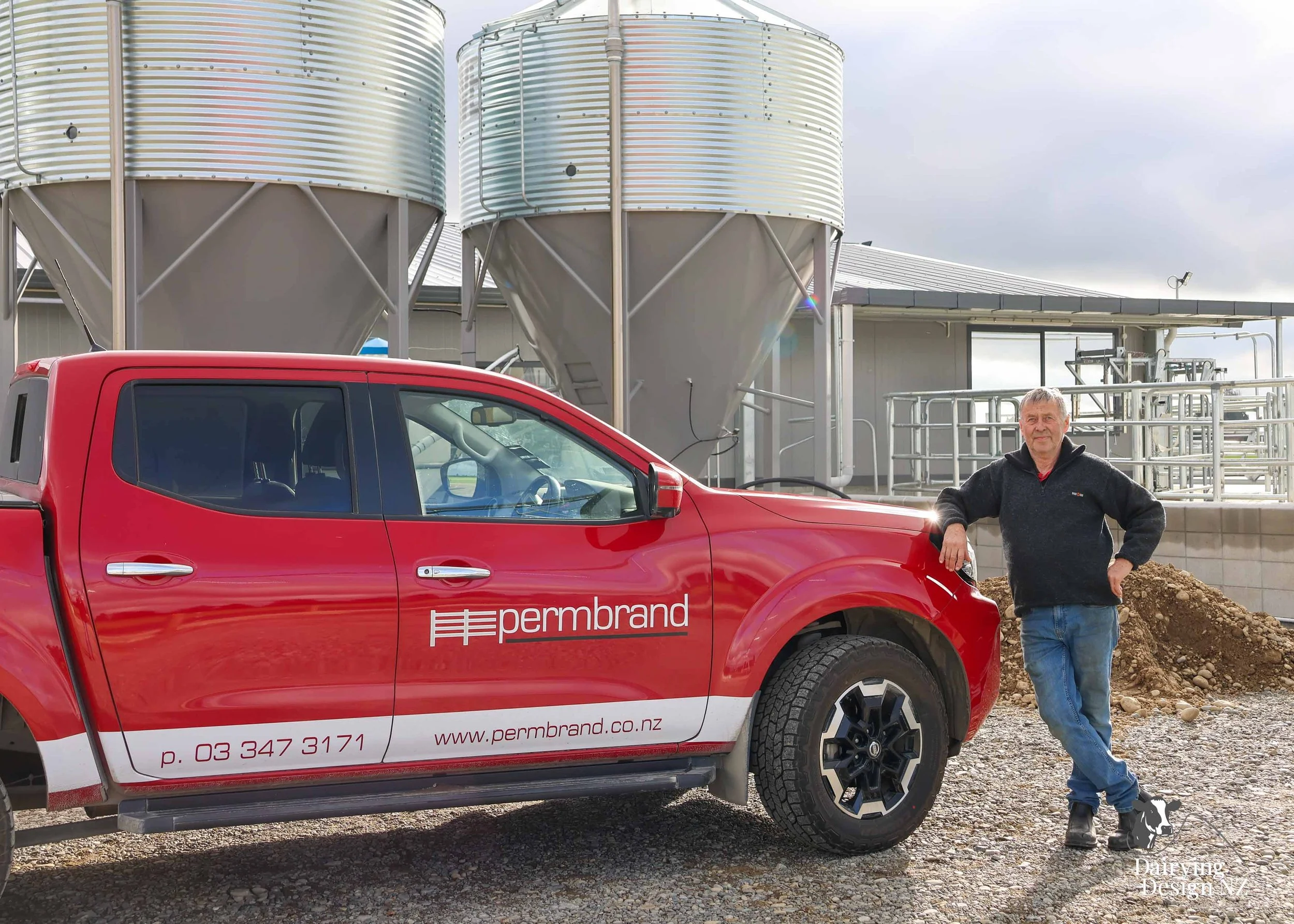  Canterbury rotary dairy shed development designed for efficient milking and cow flow built by Rural Building Solutions, featuring a Donald Engineering Rotary Platform, Earthworks by Densem Contracting 2010 Ltd, Refrigeration by Dairycool, Feed silos