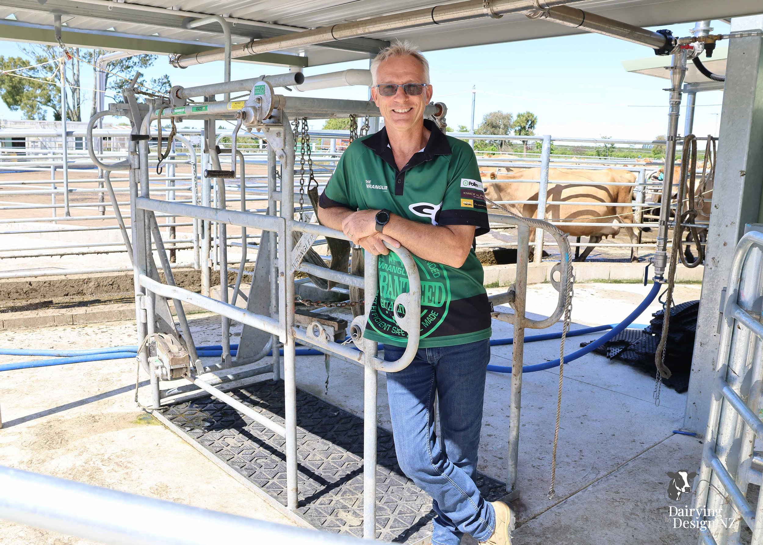 Whakatane rotary dairy shed development designed for efficient milking and cow flow built by Yates Carpentry &amp; Construction, Milking plant install by 60/40 Milking, yard work by WJ Dippie, Milking platform by Landmore Agri, Effluent storage by K