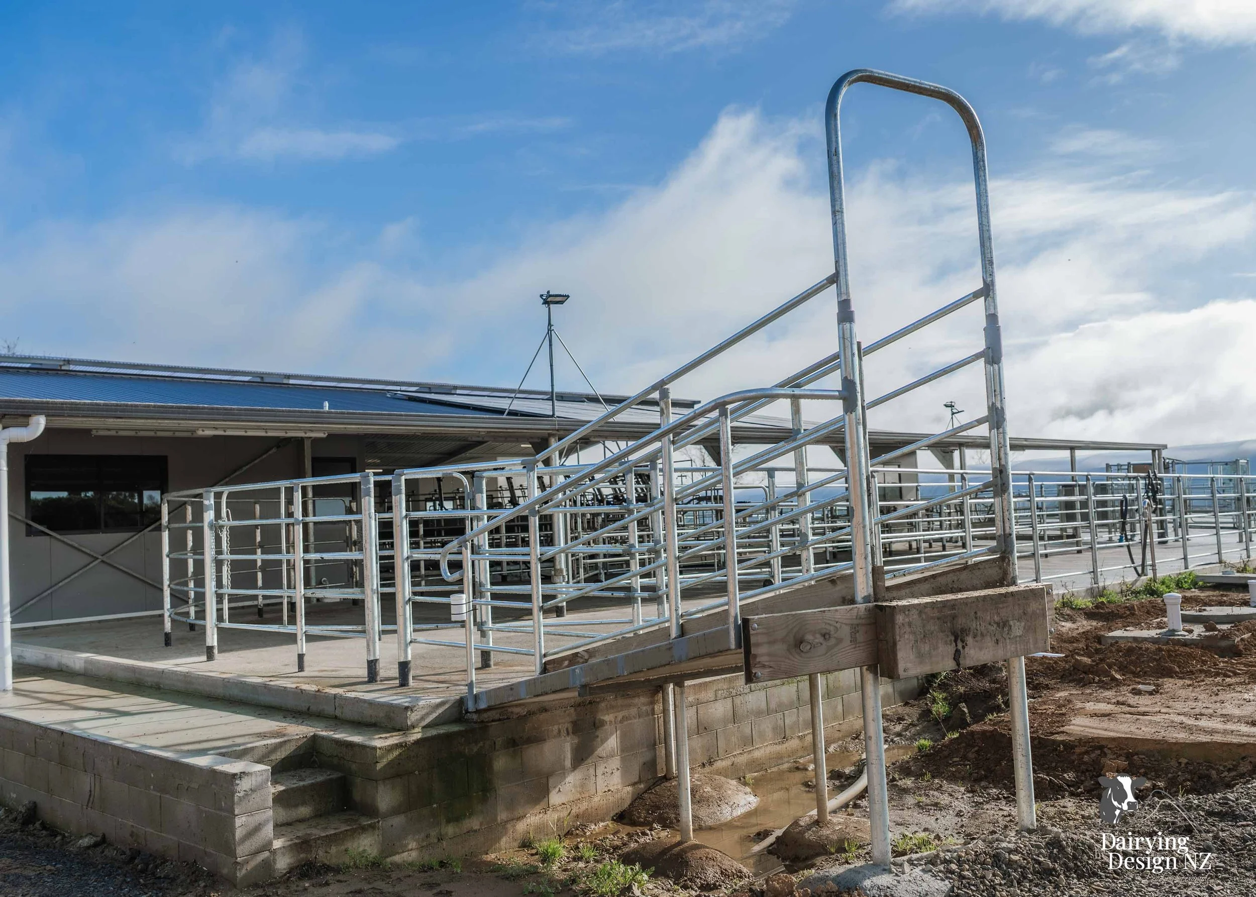  Waikato rotary dairy shed development designed for efficient milking and cow flow built by Don Chapman Waikato Ltd, featuring a Moa Rotary Platform, yard work by Leask Engineering, electrical work by Phase Electrical, project for Graham Preest. 