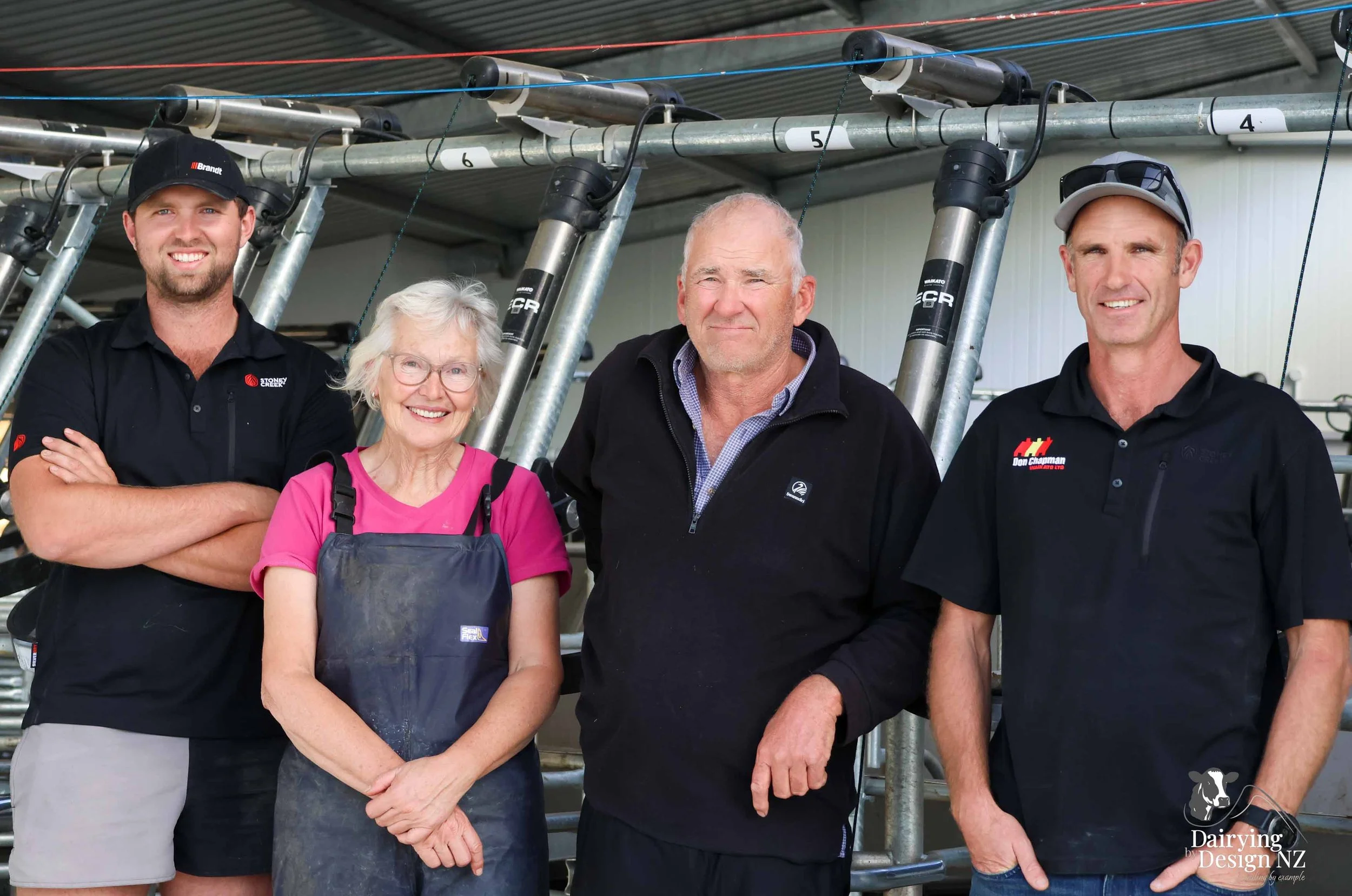 Waikato rotary dairy shed development designed for efficient milking and cow flow built by Don Chapman Waikato Ltd, featuring a Moa Rotary Platform, yard work by Leask Engineering, electrical work by Phase Electrical, project for Graham Preest. 