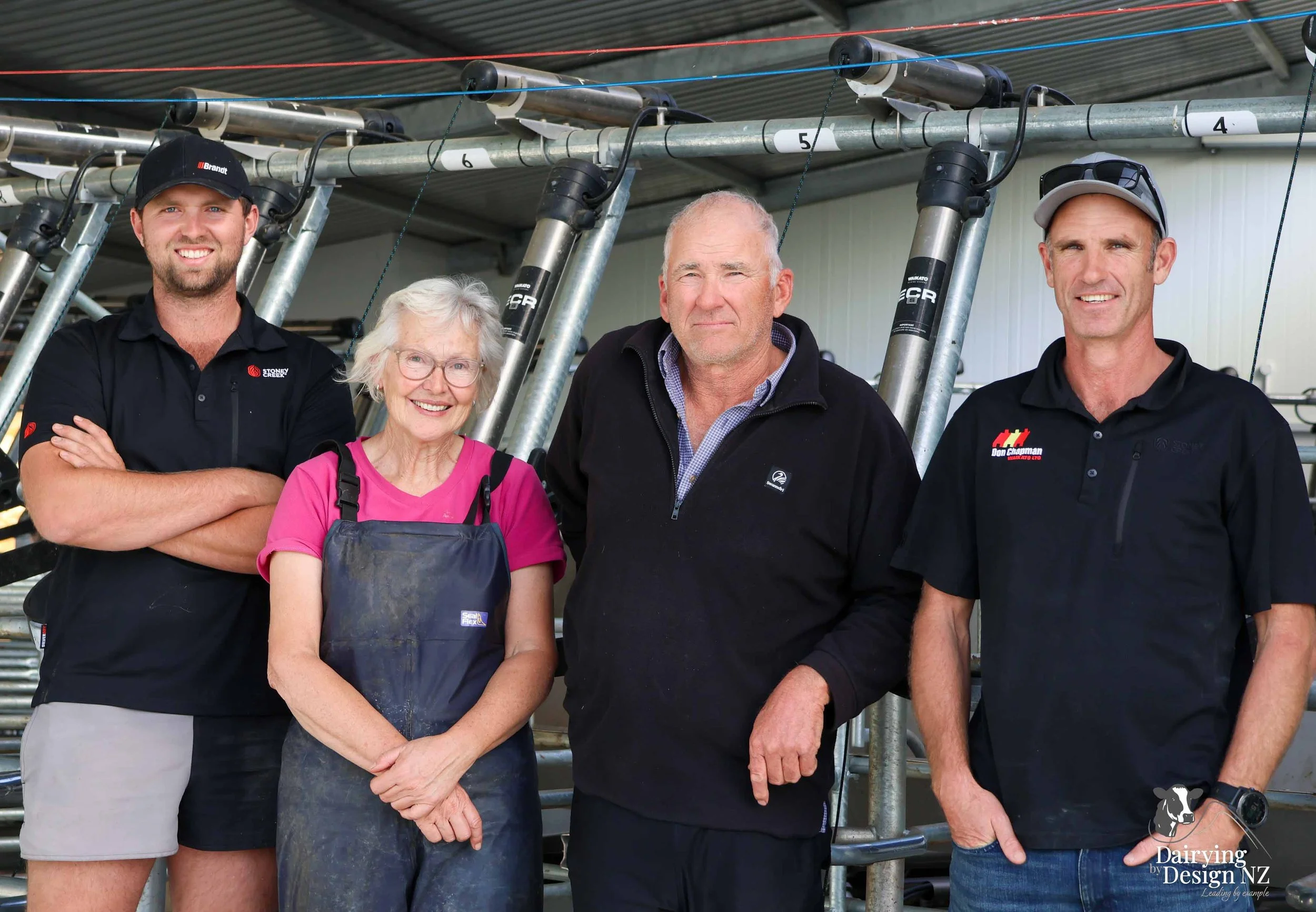  Waikato rotary dairy shed development designed for efficient milking and cow flow built by Don Chapman Waikato Ltd, featuring a Moa Rotary Platform, yard work by Leask Engineering, electrical work by Phase Electrical, project for Graham Preest. 
