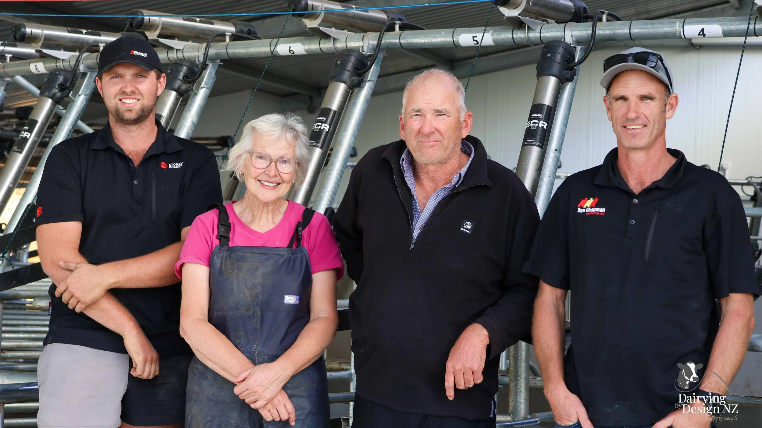  Waikato rotary dairy shed development designed for efficient milking and cow flow built by Don Chapman Waikato Ltd, featuring a Moa Rotary Platform, yard work by Leask Engineering, electrical work by Phase Electrical, project for Graham Preest. 