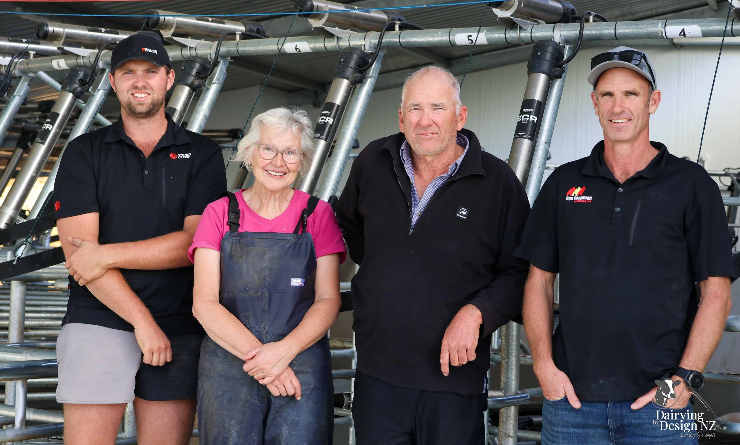  Waikato rotary dairy shed development designed for efficient milking and cow flow built by Don Chapman Waikato Ltd, featuring a Moa Rotary Platform, yard work by Leask Engineering, electrical work by Phase Electrical, project for Graham Preest. 