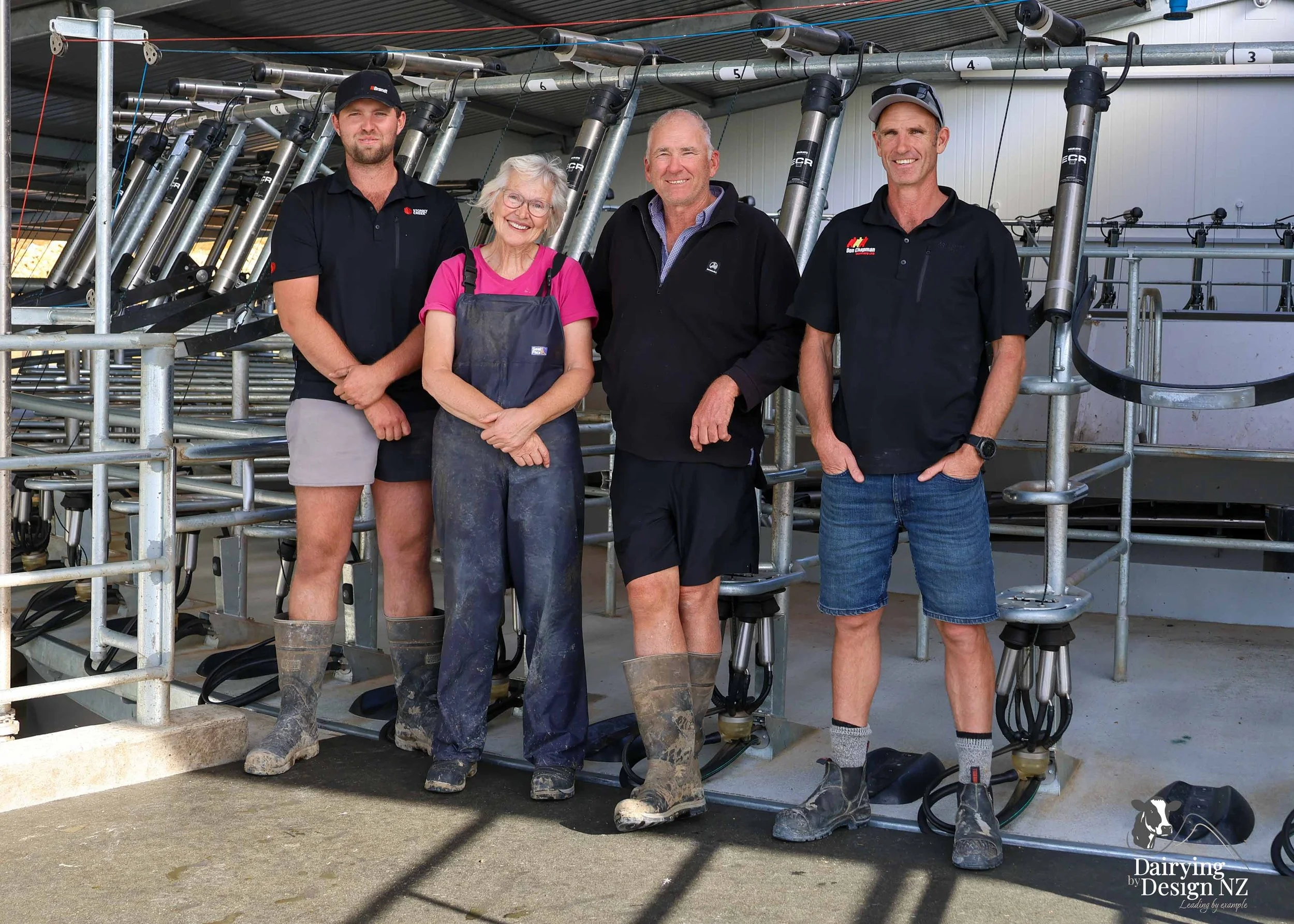  Waikato rotary dairy shed development designed for efficient milking and cow flow built by Don Chapman Waikato Ltd, featuring a Moa Rotary Platform, yard work by Leask Engineering, electrical work by Phase Electrical, project for Graham Preest. 