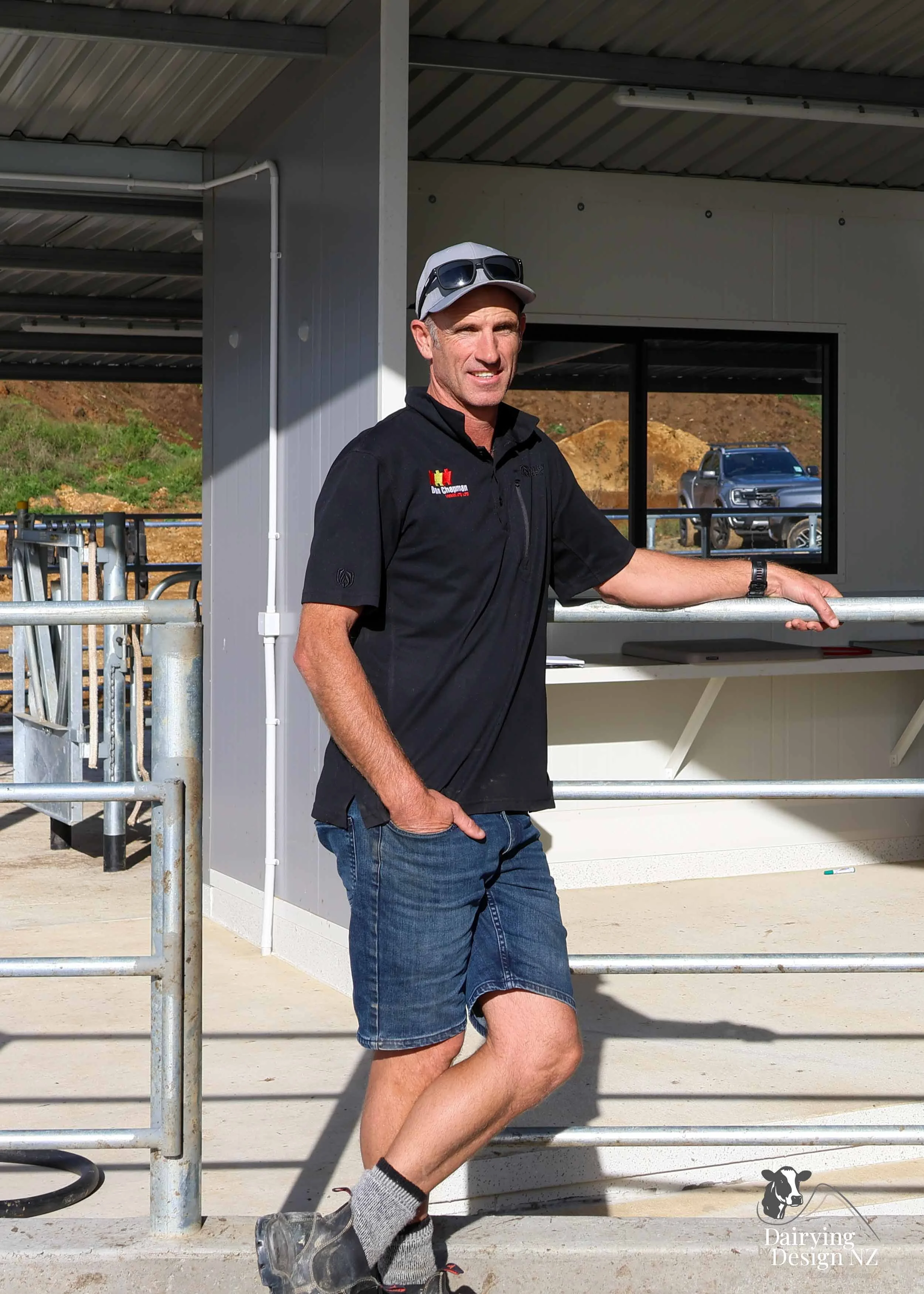  Waikato rotary dairy shed development designed for efficient milking and cow flow built by Don Chapman Waikato Ltd, featuring a Moa Rotary Platform, yard work by Leask Engineering, electrical work by Phase Electrical, project for Graham Preest. 