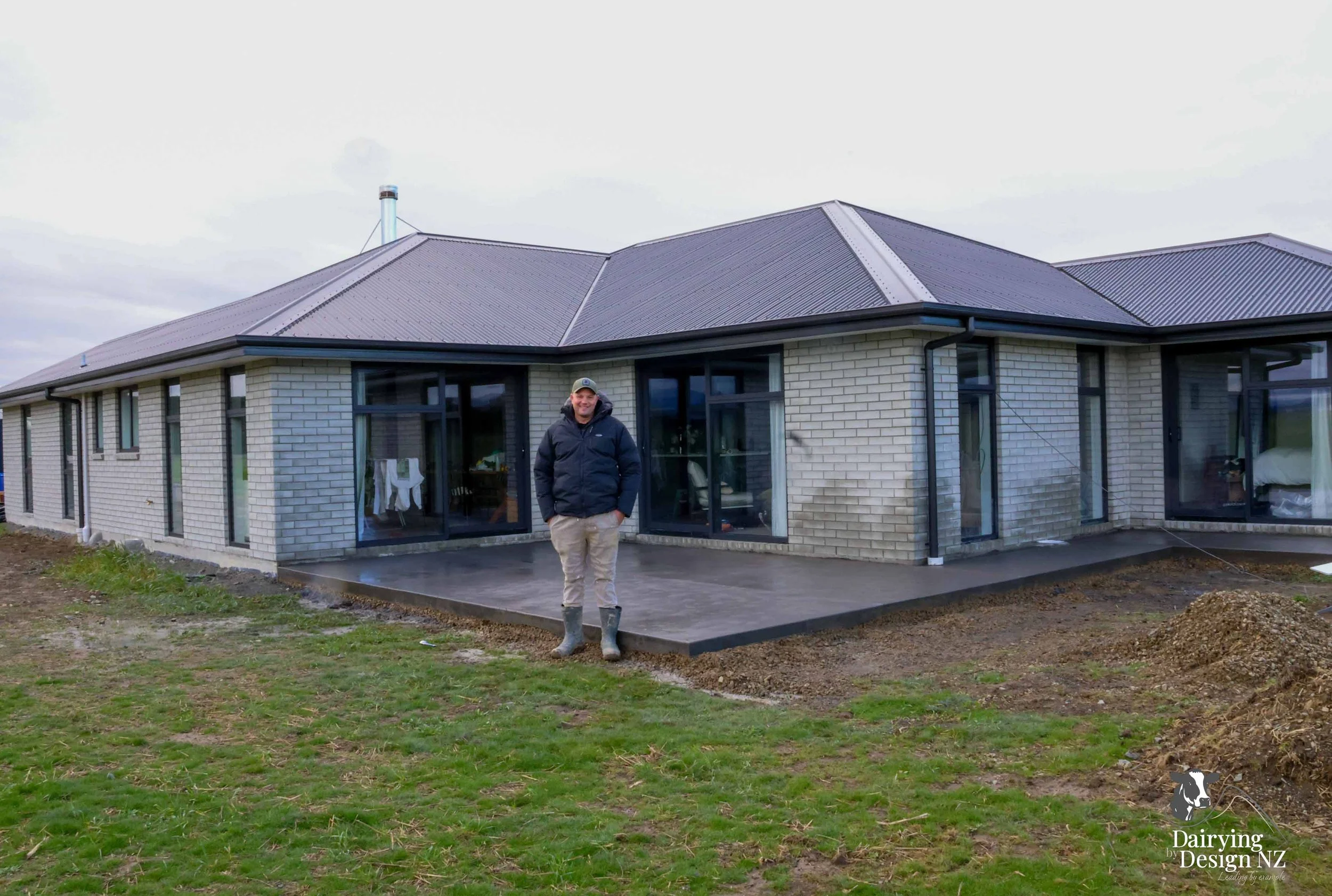  Canterbury rotary dairy shed development designed for efficient milking and cow flow built by Rural Building Solutions, featuring a Donald Engineering Rotary Platform, Earthworks by Densem Contracting 2010 Ltd, Refrigeration by Dairycool, Feed silos