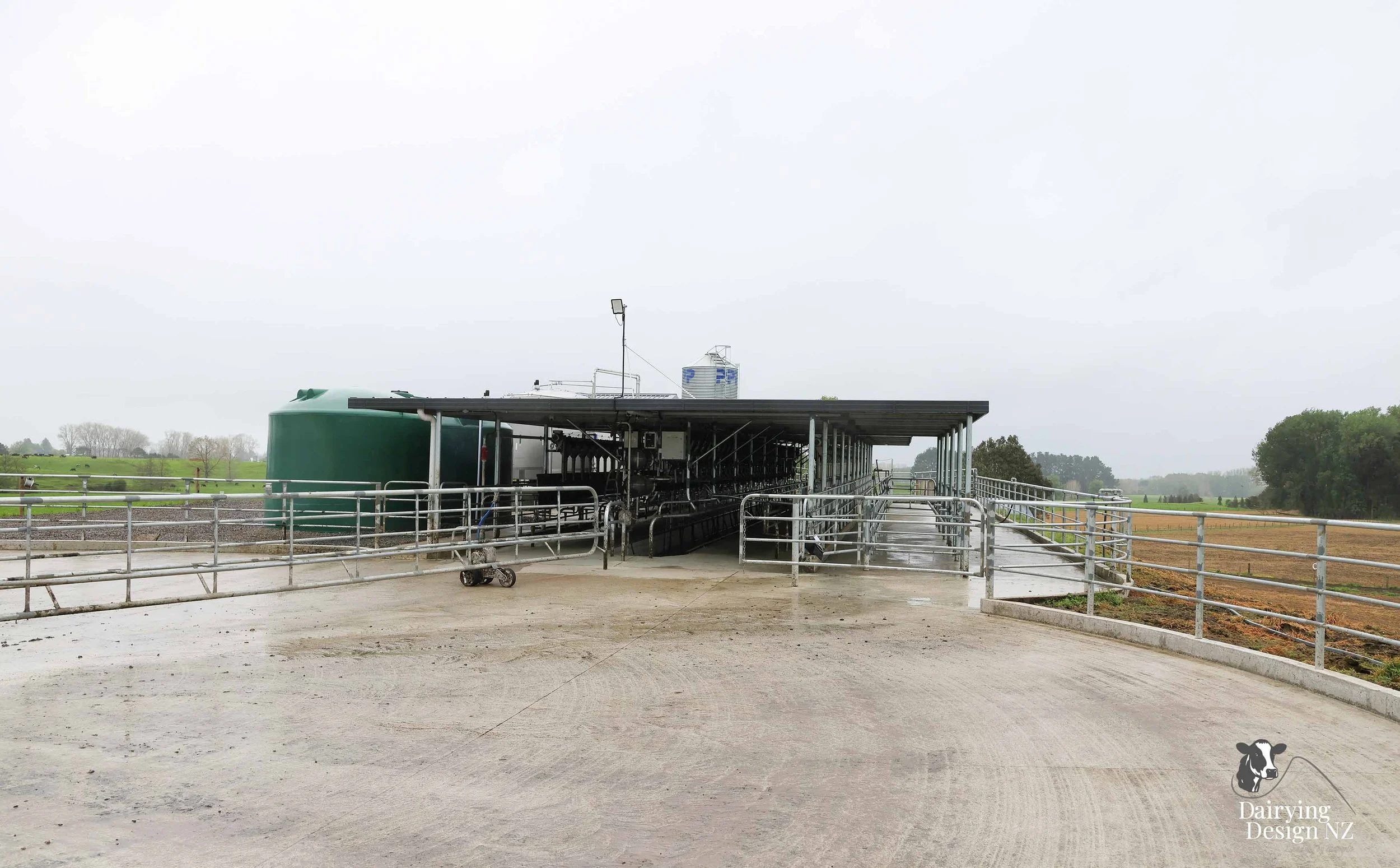  Waikato herringbone dairy shed development designed for efficient milking and cow flow built by WD Davenport Ltd, yard work by Rural Engineering, Milking plant install by Morley Engineering, Electrical work by King Electrical, Effluent by Reid &amp;