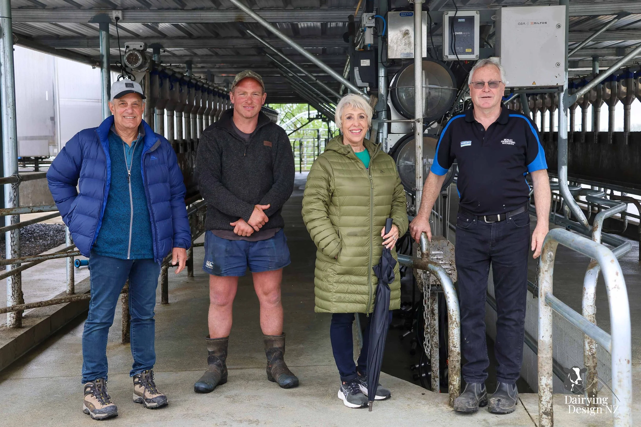  Waikato herringbone dairy shed development designed for efficient milking and cow flow built by WD Davenport Ltd, yard work by Rural Engineering, Milking plant install by Morley Engineering, Electrical work by King Electrical, Effluent by Reid &amp;