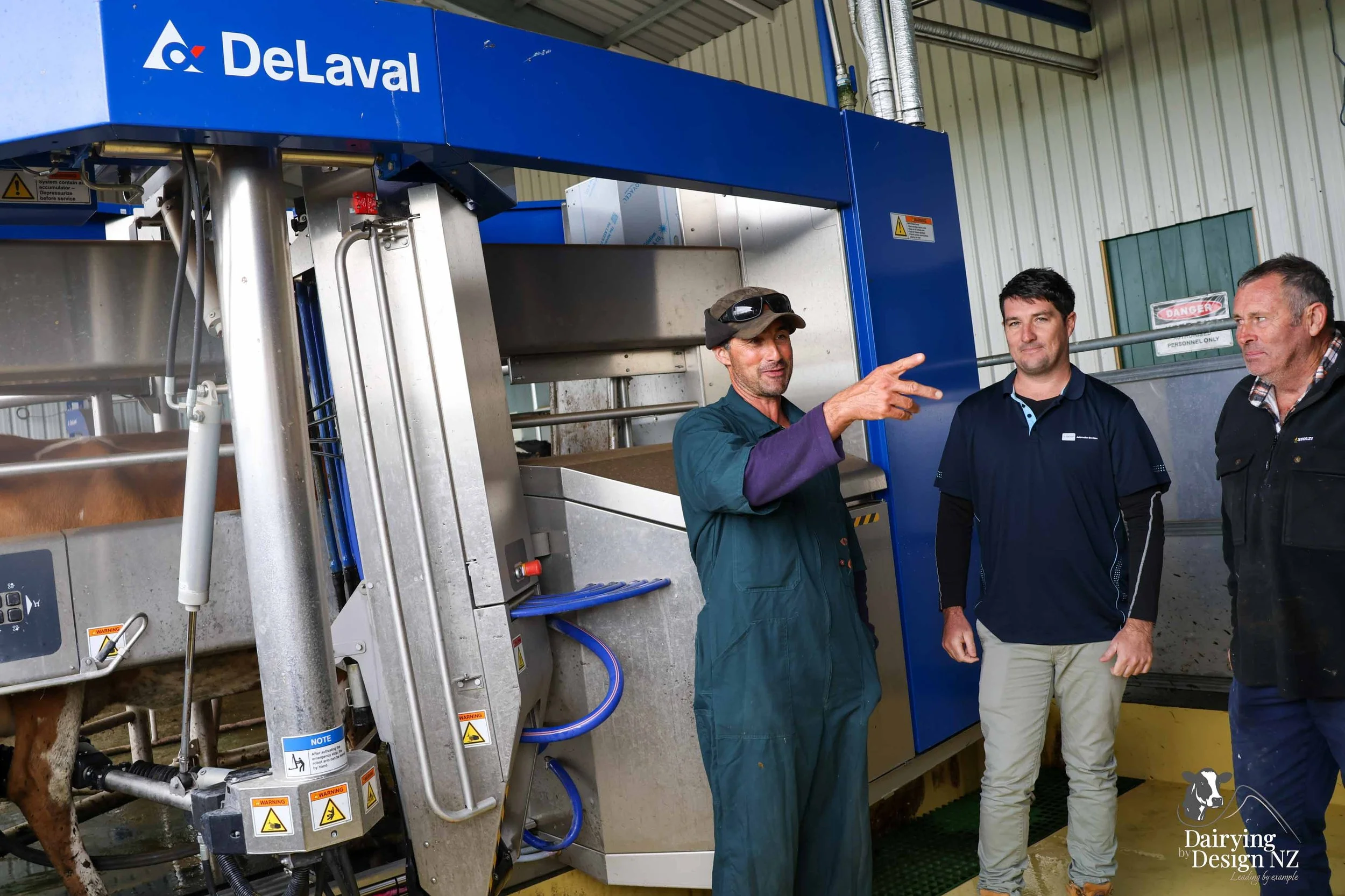 Taranaki robotic rotary dairy shed development designed for efficient milking and cow flow built by Bruce Clifton Builder, Earthworks by Hilltop Contracting, Robotics by Automation Services, project for Peter Arnold. 