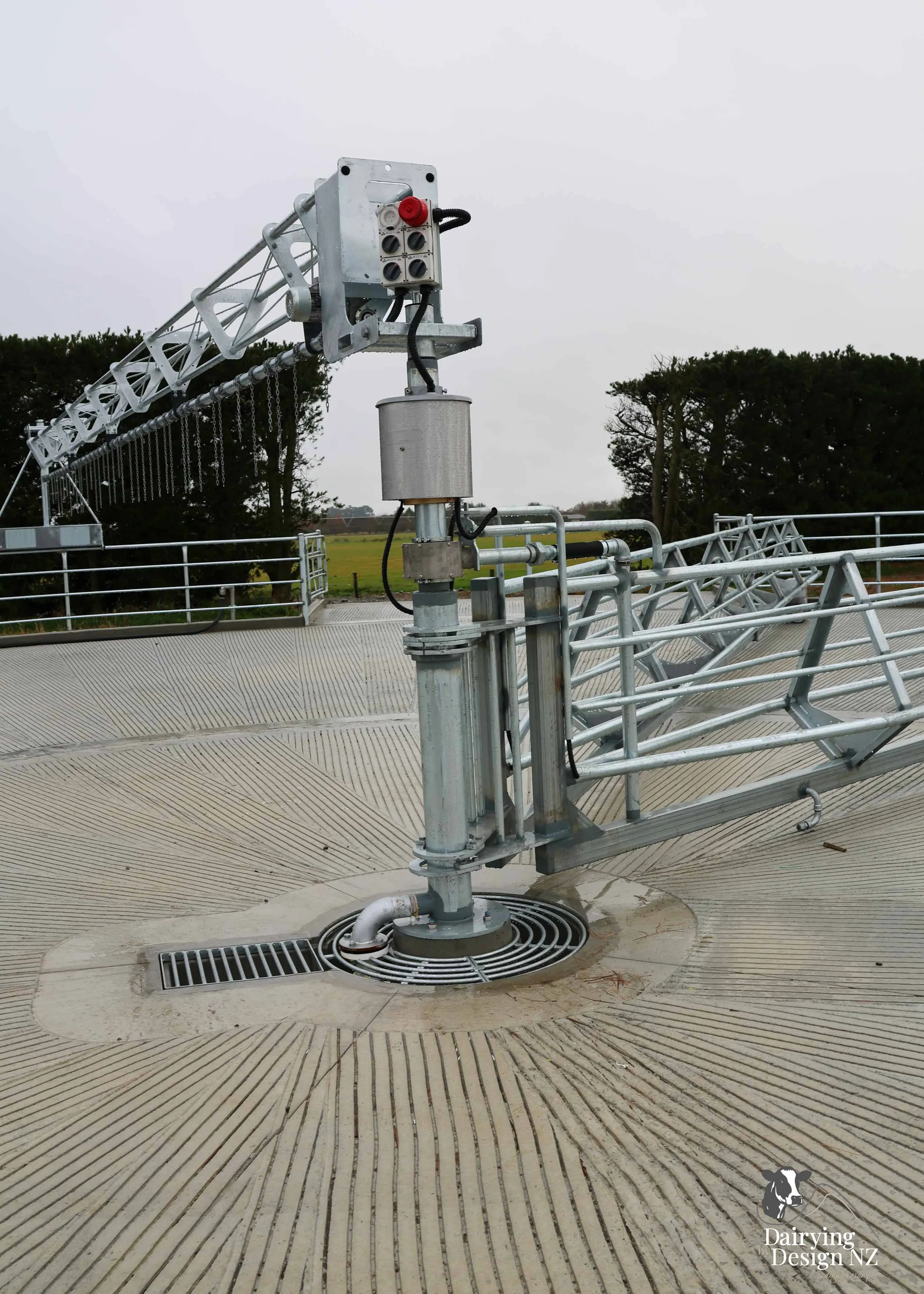  Canterbury rotary dairy shed development designed for efficient milking and cow flow built by Rural Building Solutions, featuring a Donald Engineering Rotary Platform, Earthworks by Densem Contracting 2010 Ltd, Refrigeration by Dairycool, Feed silos