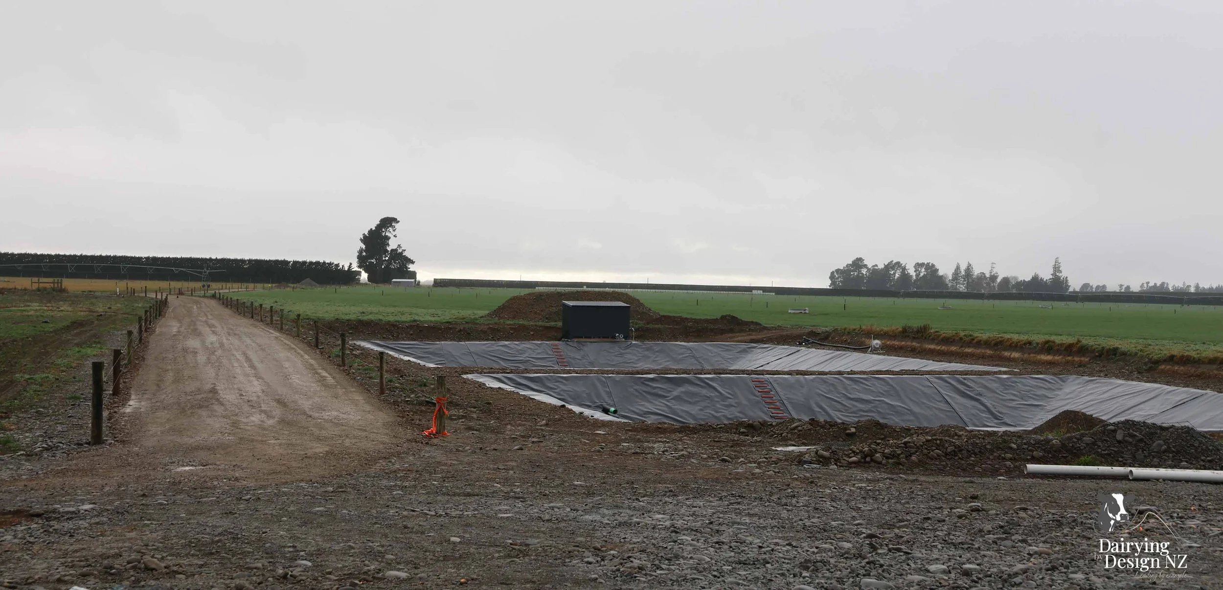  Canterbury rotary dairy shed development designed for efficient milking and cow flow built by Rural Building Solutions, featuring a Donald Engineering Rotary Platform, Earthworks by Densem Contracting 2010 Ltd, Refrigeration by Dairycool, Feed silos