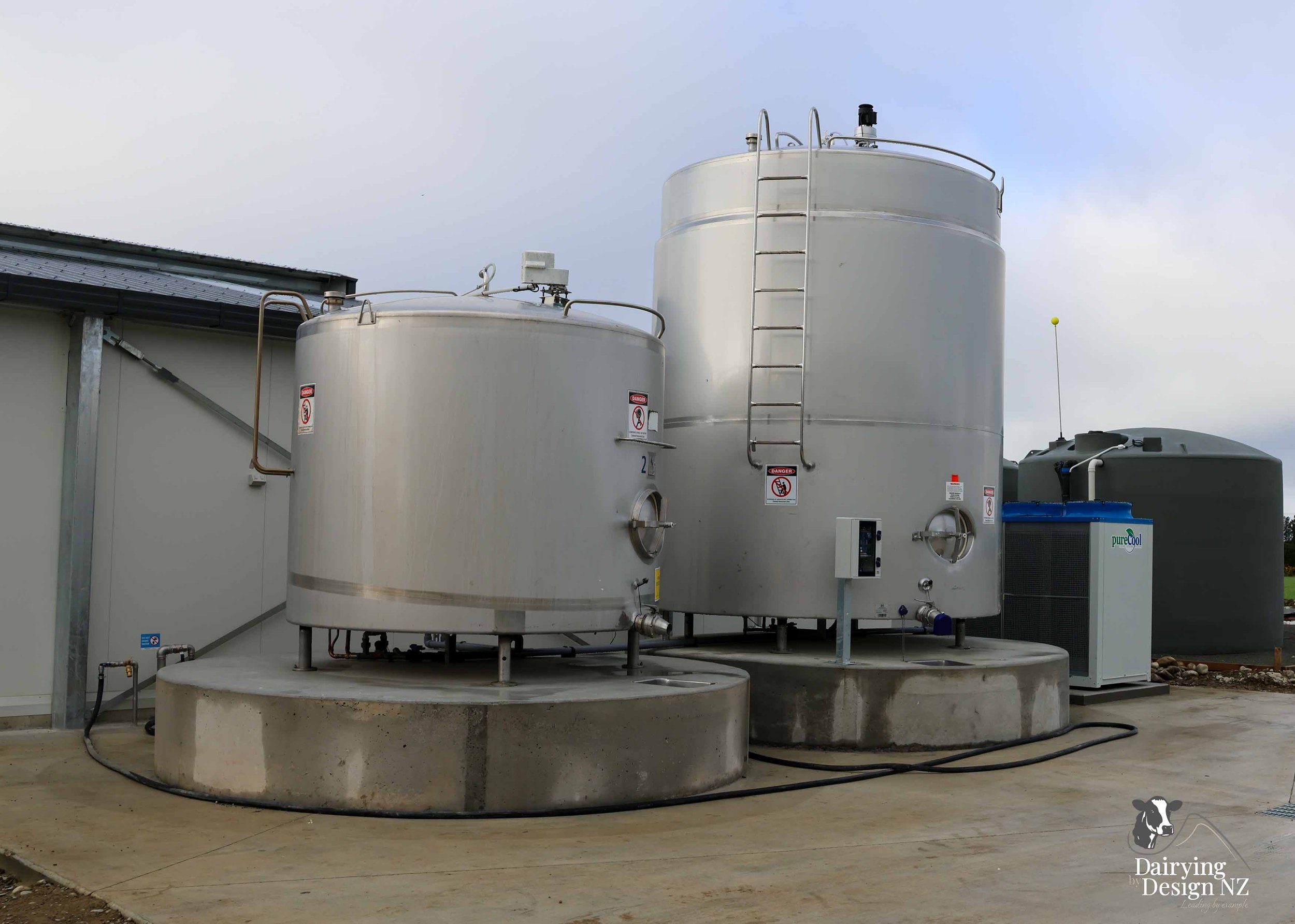 Canterbury rotary dairy shed development designed for efficient milking and cow flow built by Rural Building Solutions, featuring a Donald Engineering Rotary Platform, Earthworks by Densem Contracting 2010 Ltd, Refrigeration by Dairycool, Feed silos