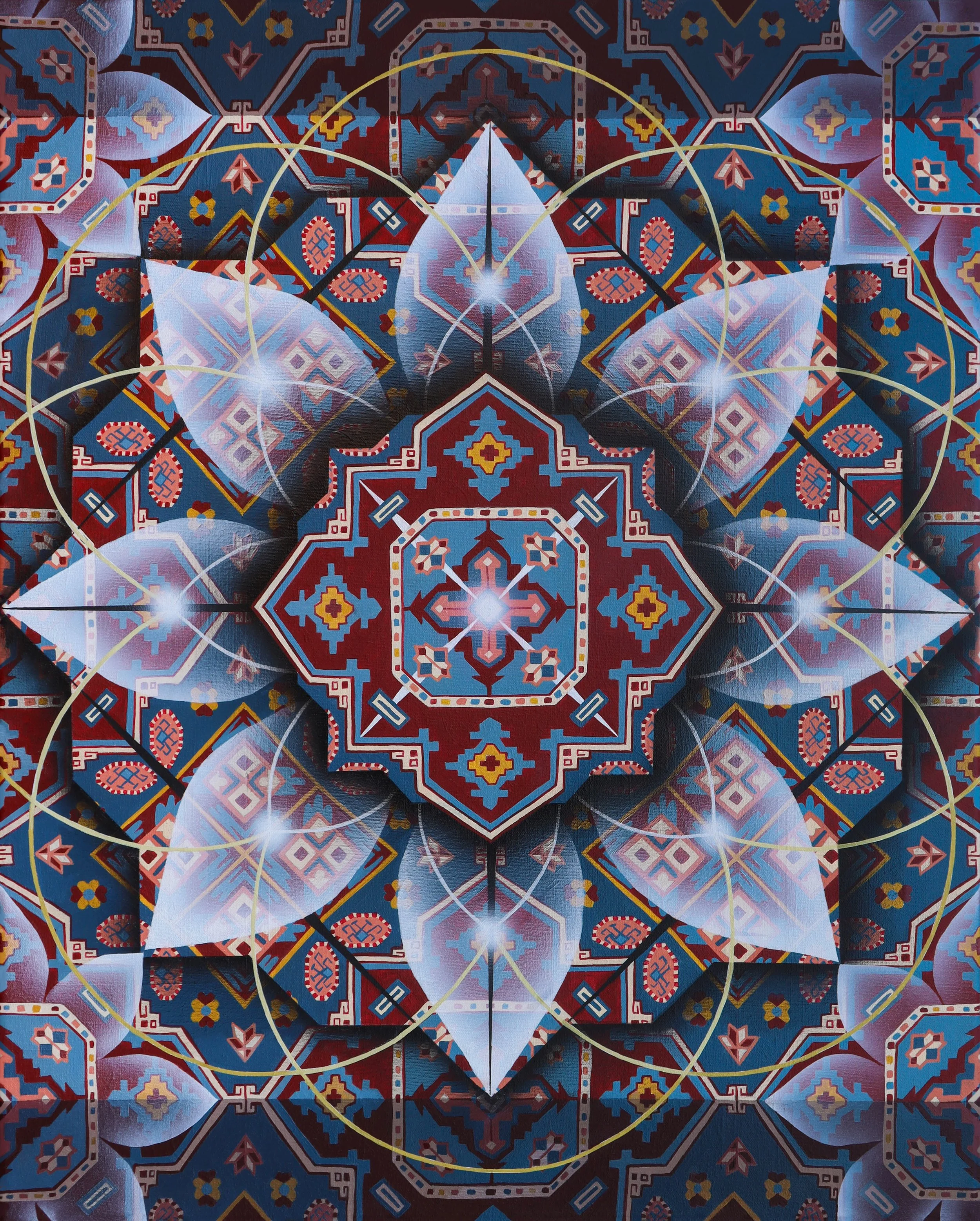 Rewoven, 2026, Acrylic on Canvas, 40x30 in. 