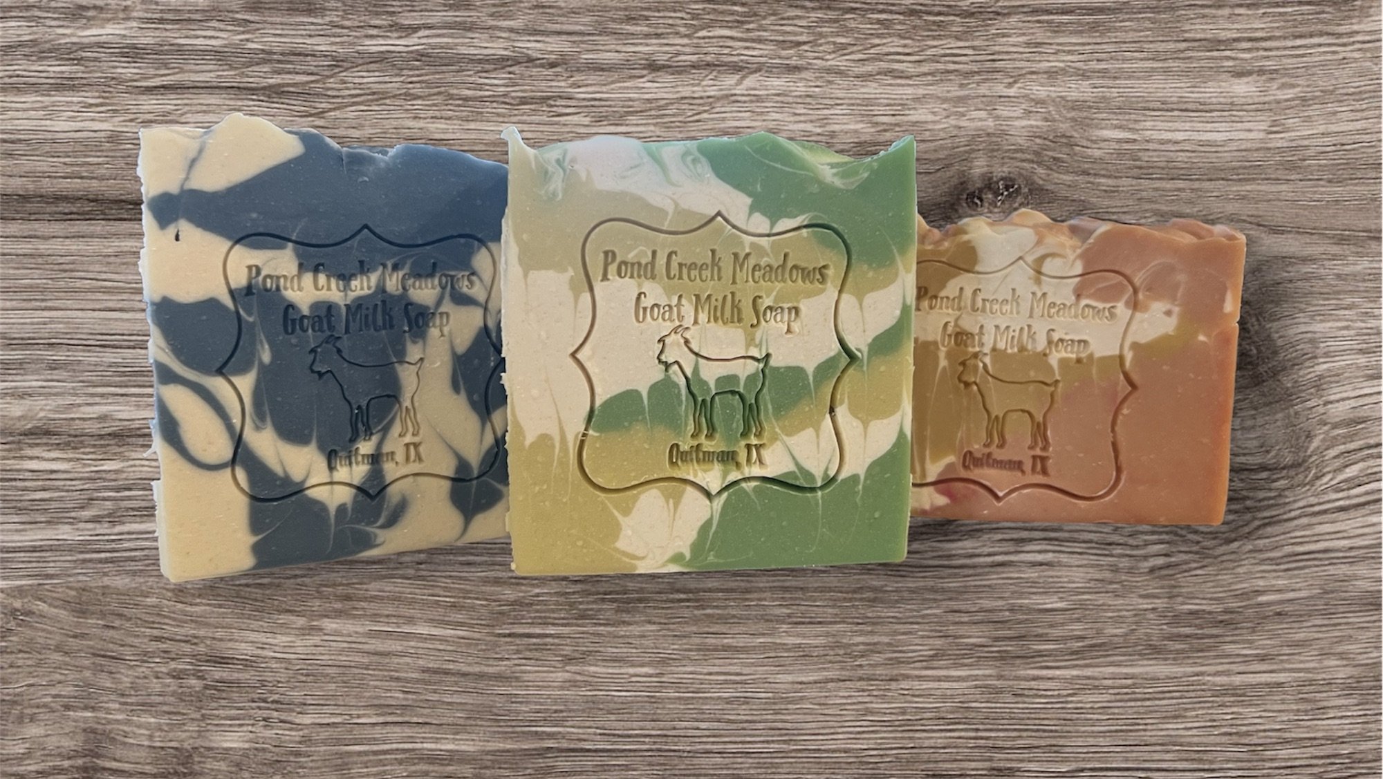 Goat milk soaps handmade with raw goat's milk from our Nigerian Dwarf goats.