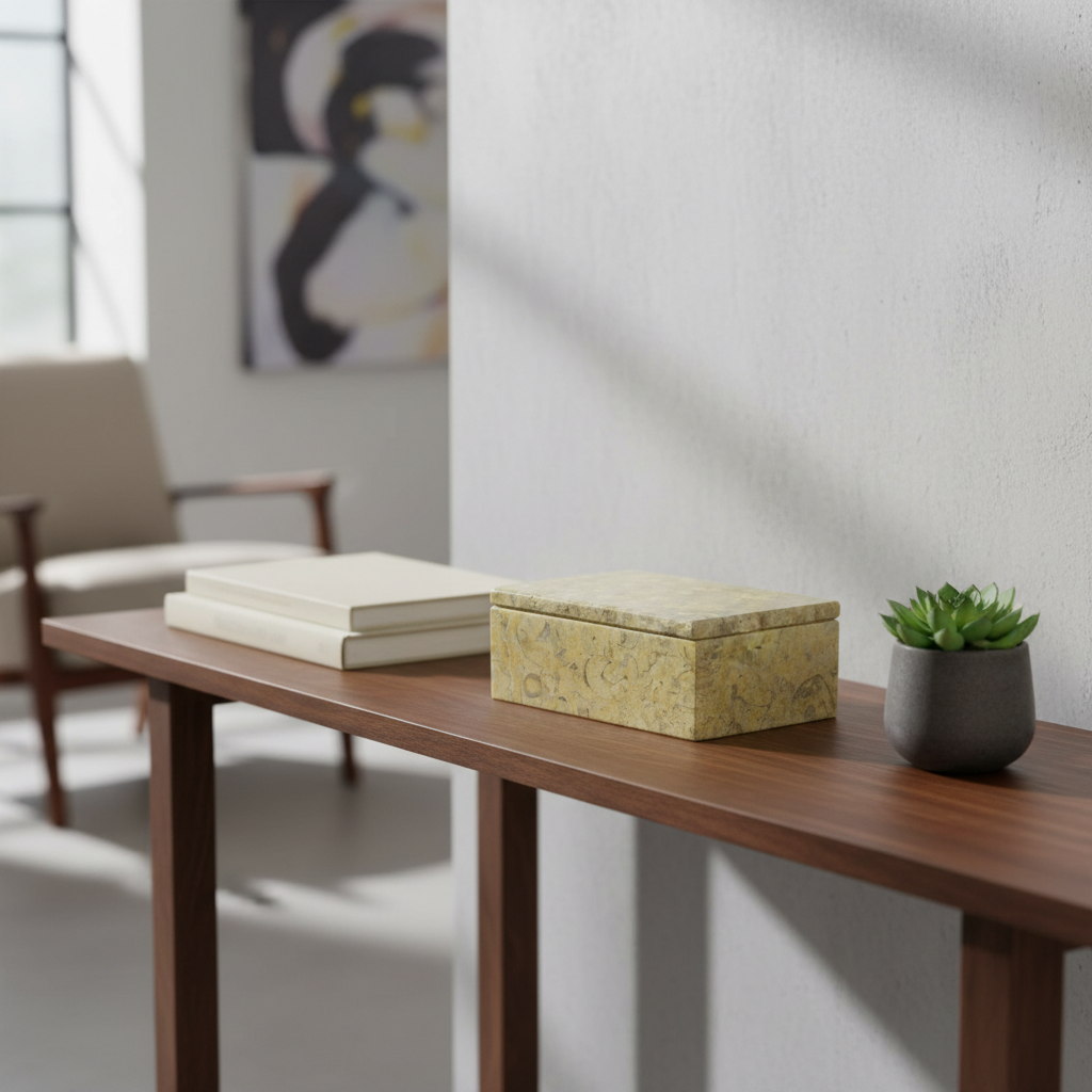 Cecilia Marble Engravable Decorative Stone Box