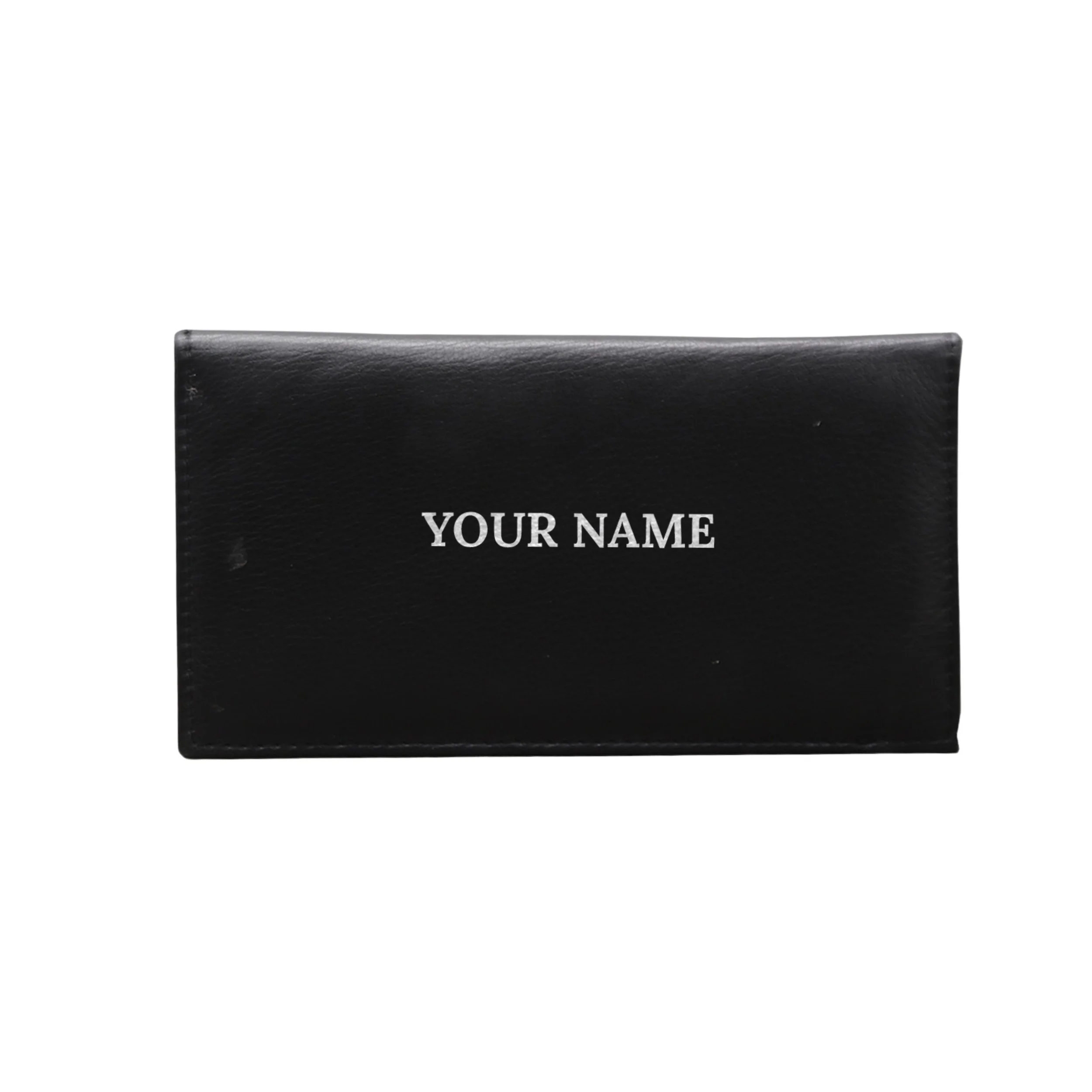 Personalized Leather Checkbook Cover,