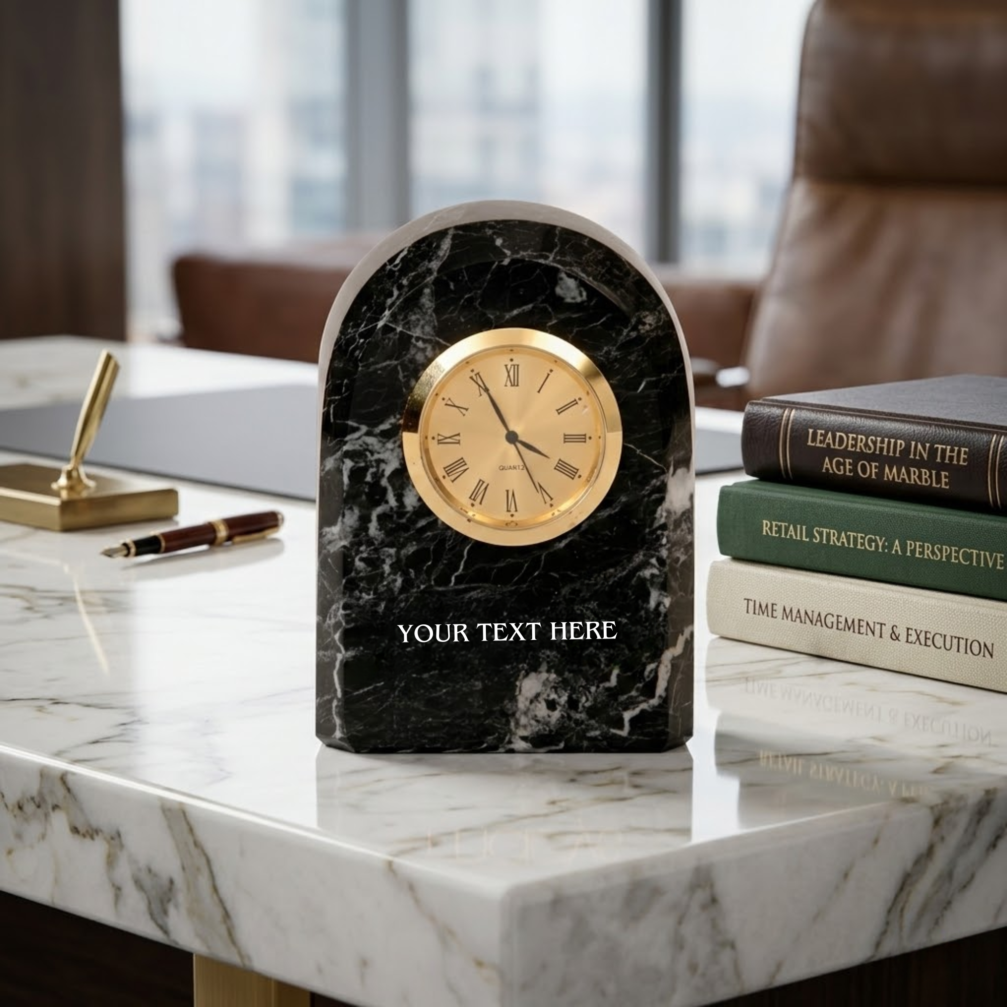 The Aria Marble Mini Clock