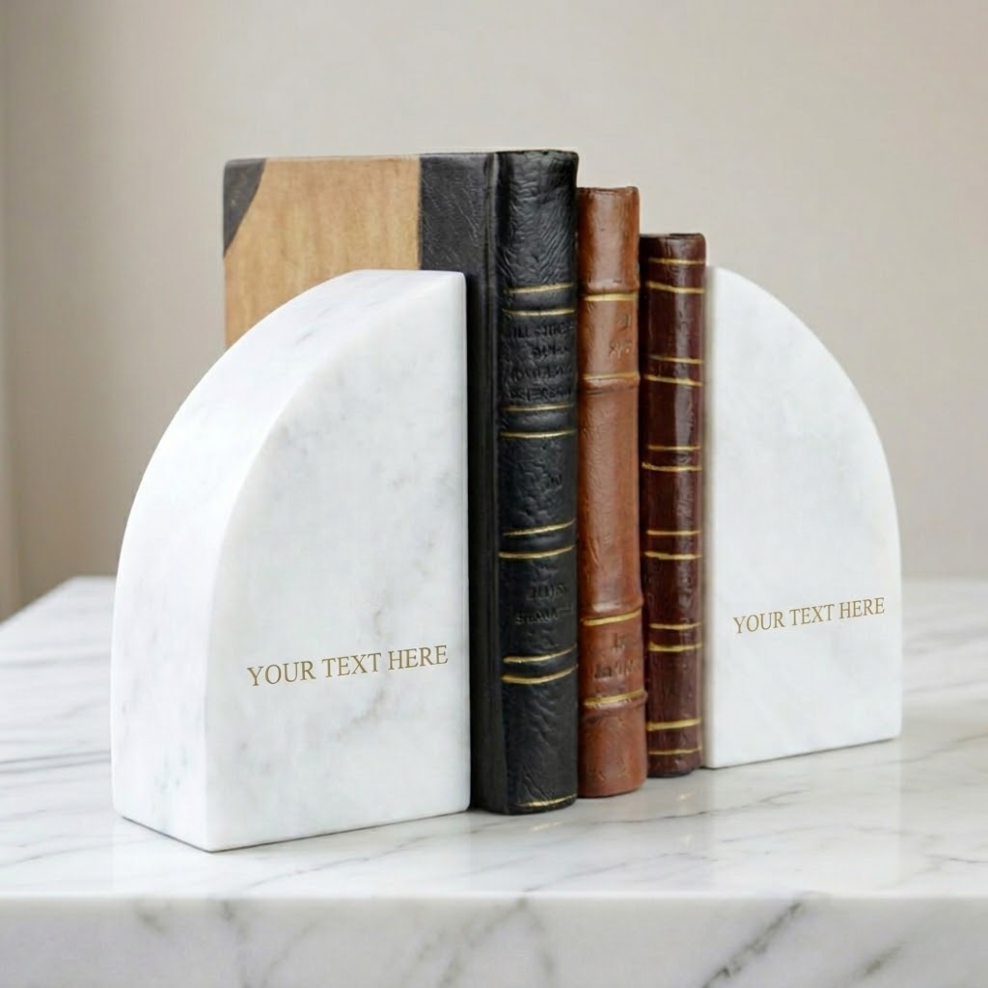 Arch Marble Bookends