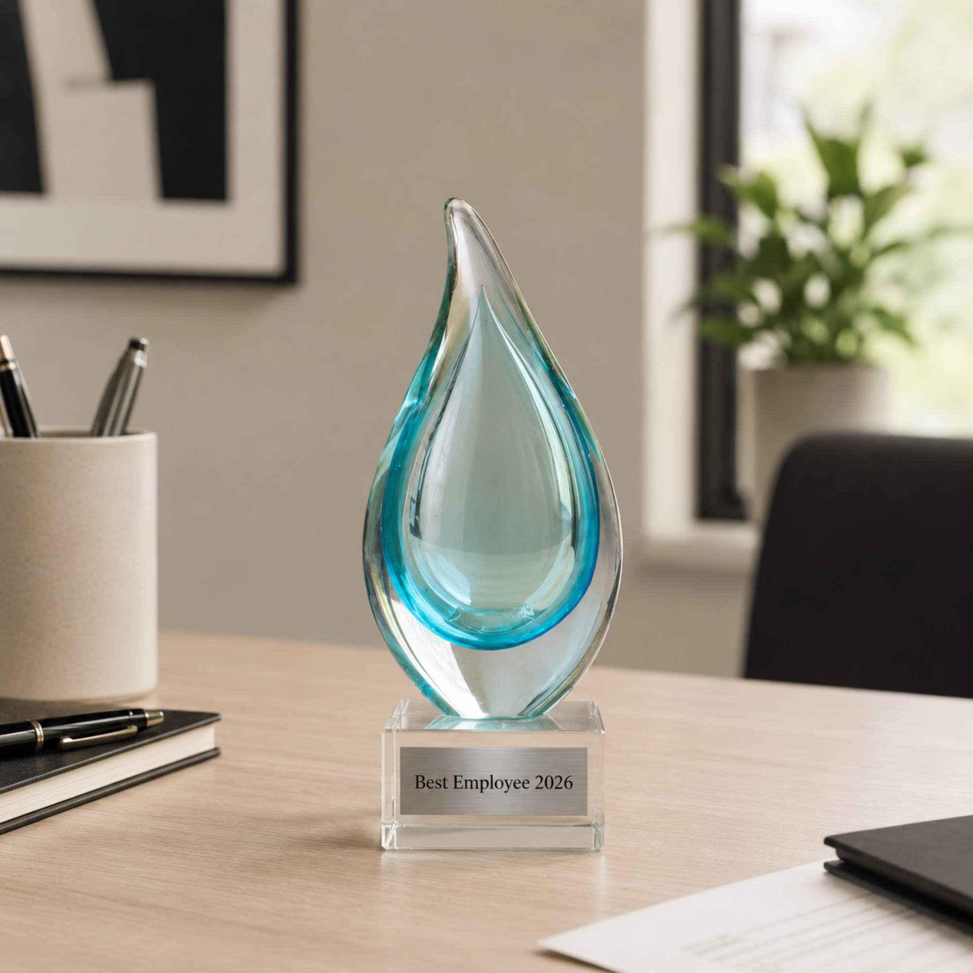 Teardrop Art Glass Award