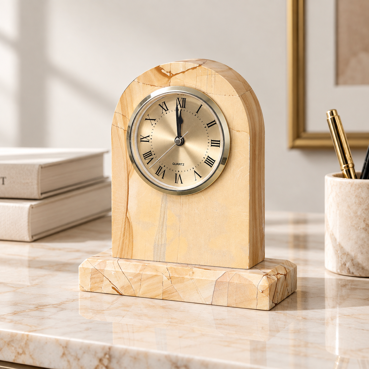 The Sienna Monument Marble Clock