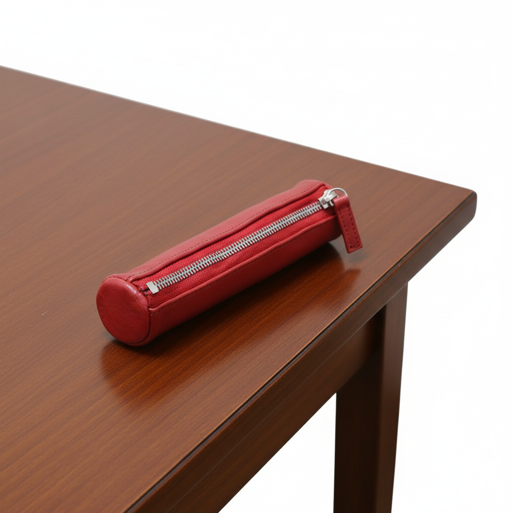 Personalized Leather Pen Holder | Custom Engraved Desk Organizer