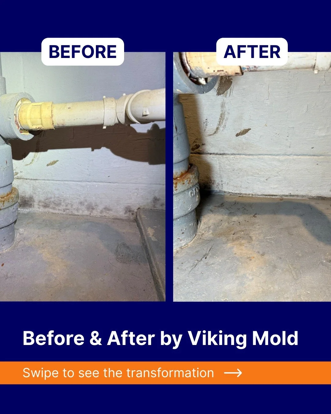 Another basement wall restored. Professional treatment removes the mold and helps protect your home.

#MilwaukeeRealtor #MKERealEstate #MilwaukeeHomes #MoldRemoval #BasementMold #HomeInspection #RealEstateReady #VikingMold #MoldRemediation #BeforeAnd
