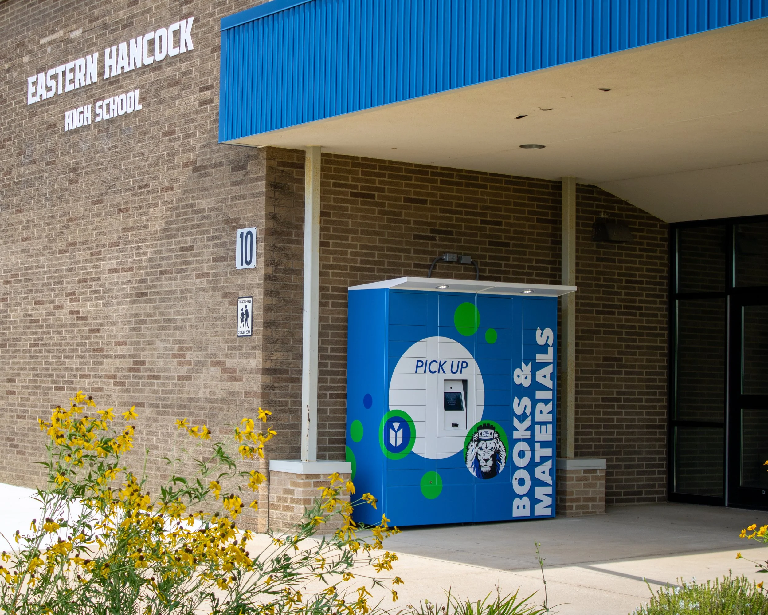 Locker wrap partnering with Eastern Hancock High School.