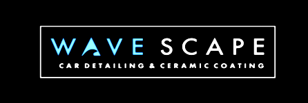 Logo for Wave Scape, a company specializing in car detailing and ceramic coating