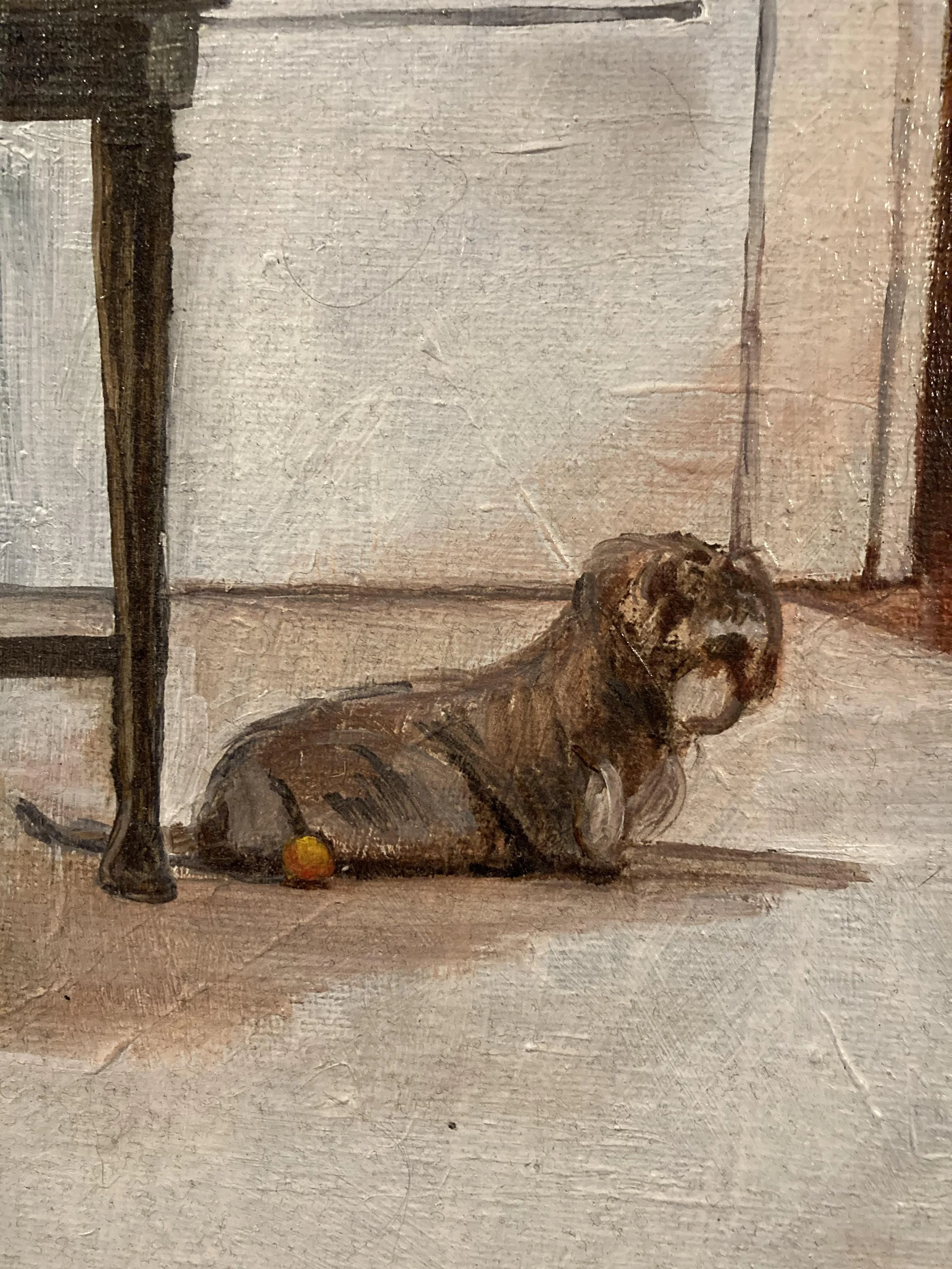 A quicker, smaller and earlier oil painting of the late and beloved Flinders.