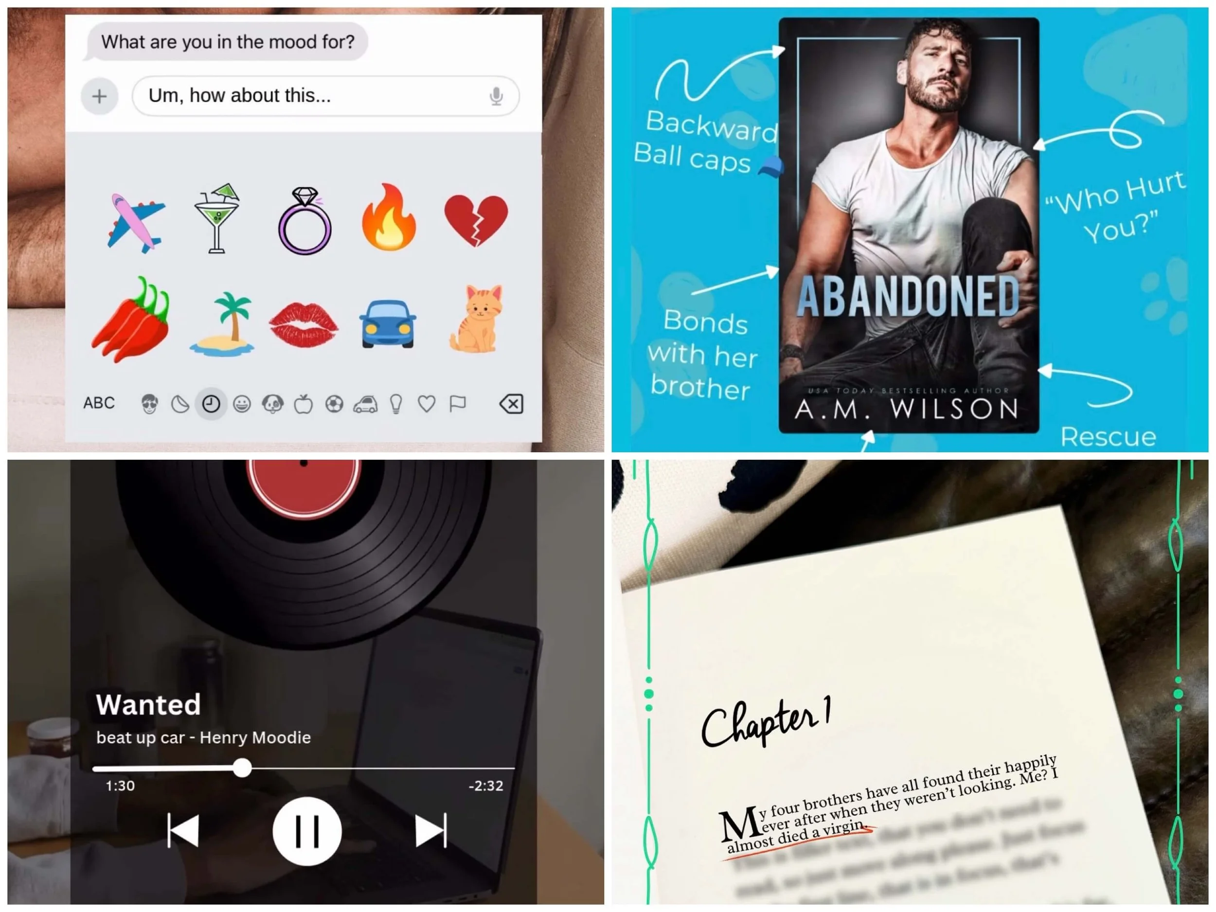 Photo collage of AM Wilson social media posts