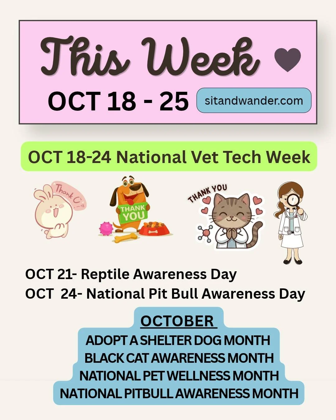 🐾💕 **This week, we're celebrating some of the biggest hearts in animal care: veterinary technicians!**October 18&ndash;24 is National Veterinary Technician Week!

Vet techs are there for our pets during some of their most vulnerable moments. They'r