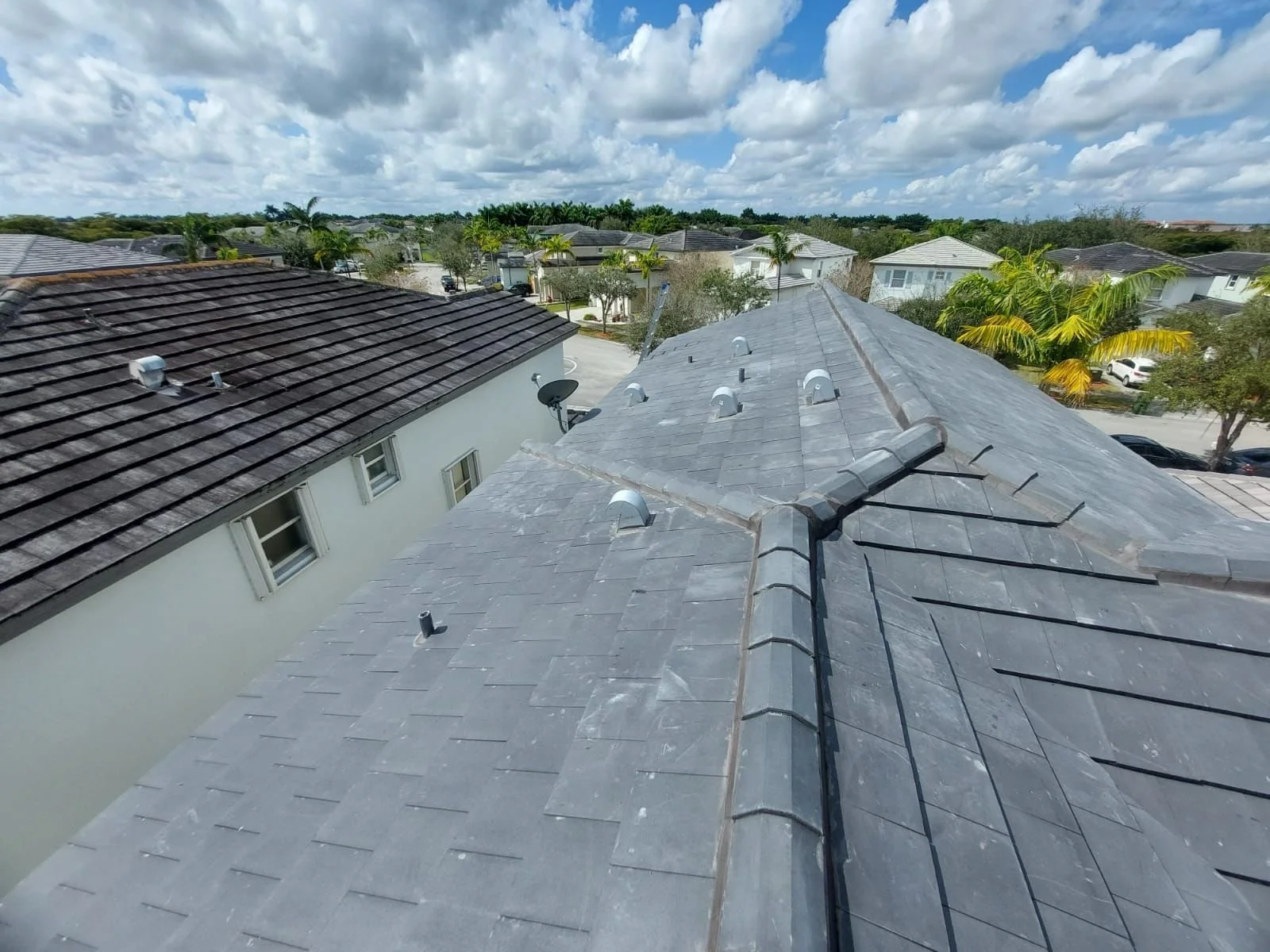 New tile roof in oasis community in Homestead, Florida