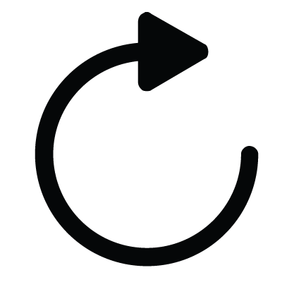A circular arrow symbol with a small arrow pointing clockwise.
