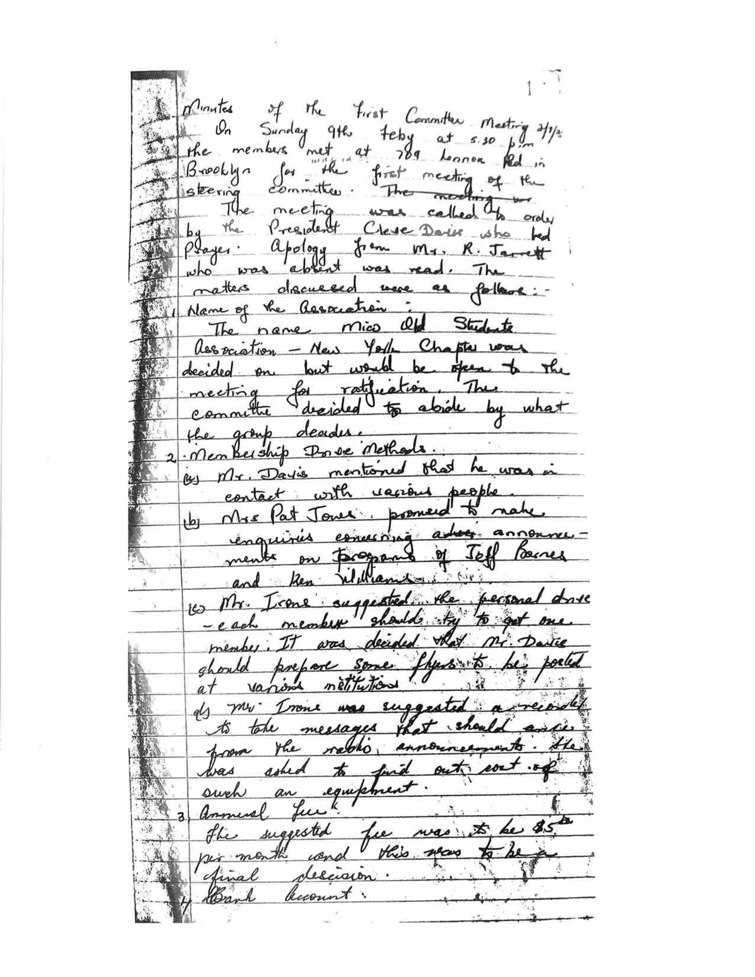 Looking back: Our first meeting