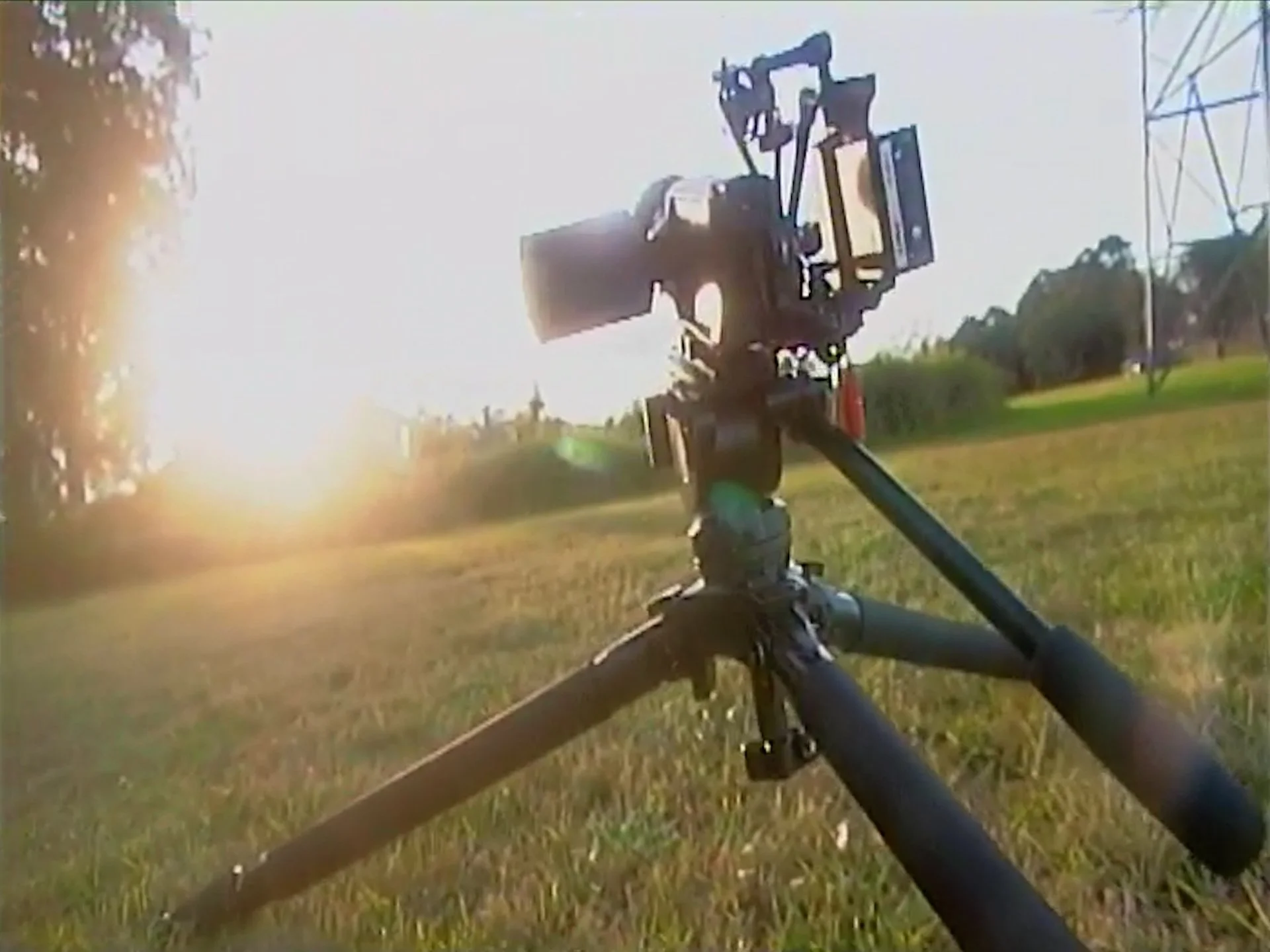 A low angle epic shot of the Miller Air Tripod in its lowest setting