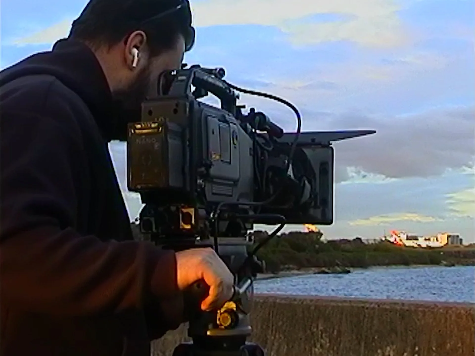 A picture of a camera operator using the Ikegami DV-CAM Kit