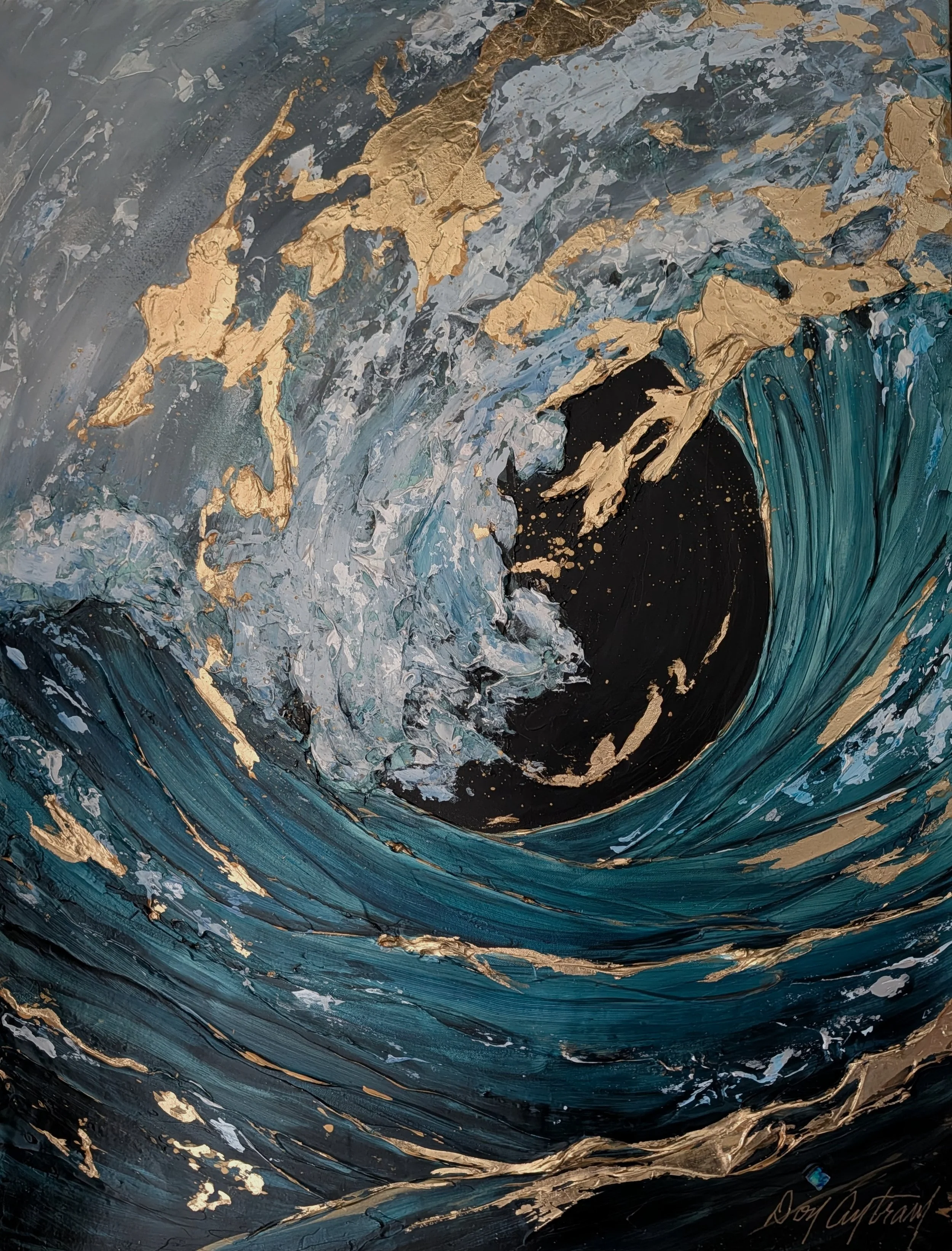 Gilded Abyss   29" x 37"  (framed)