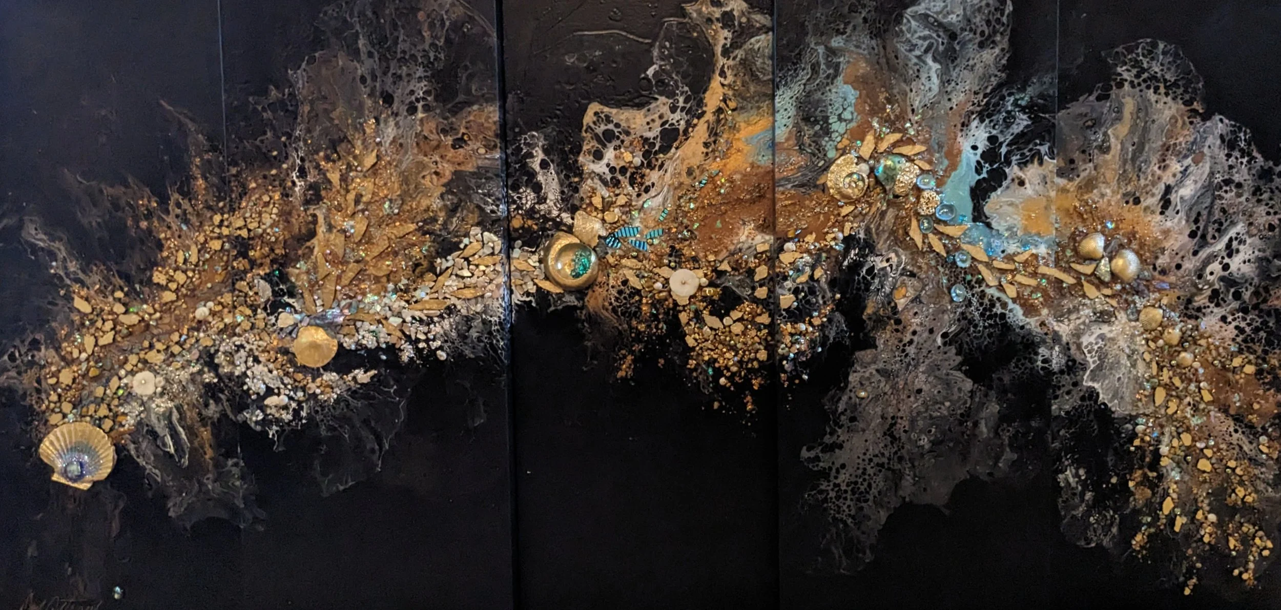 Spontaneous Impulse - 30" x  60" (5 panels)